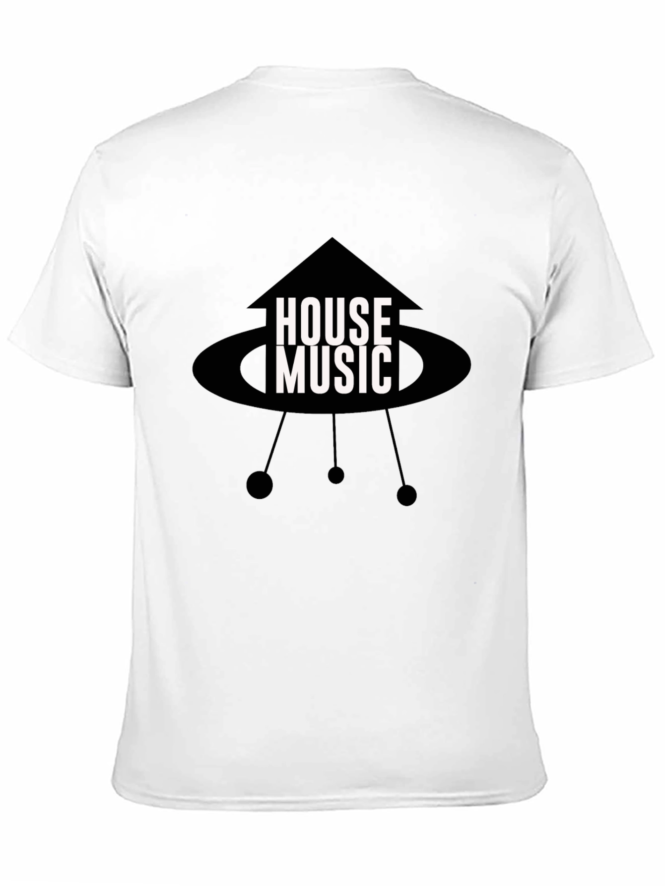 House Music Black Graphic Tee