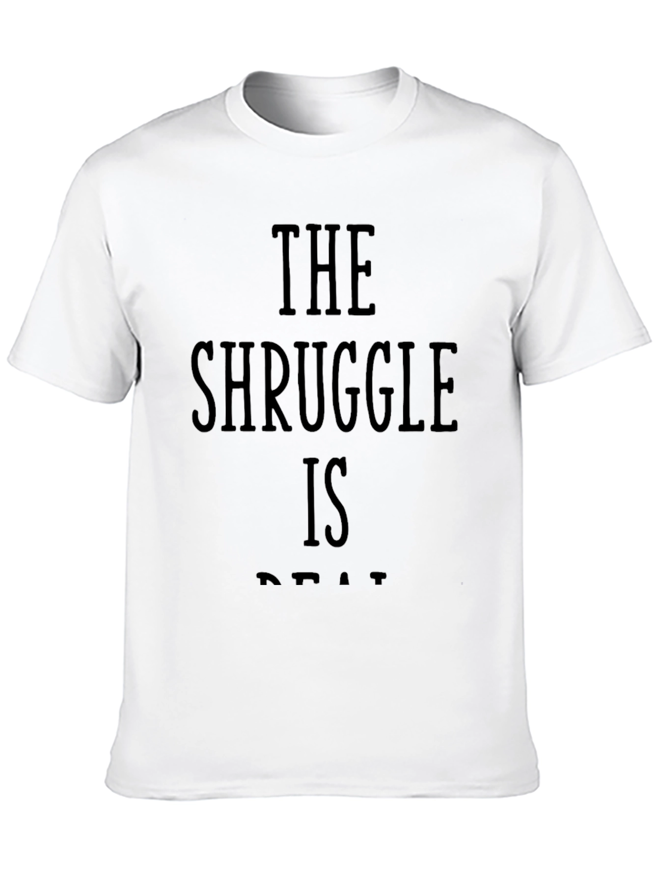 The Shruggle Is Real Graphic Tee - Black