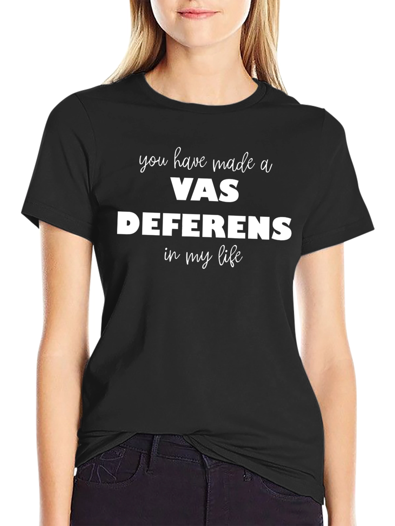 Vas Deferens Funny T-Shirt Black