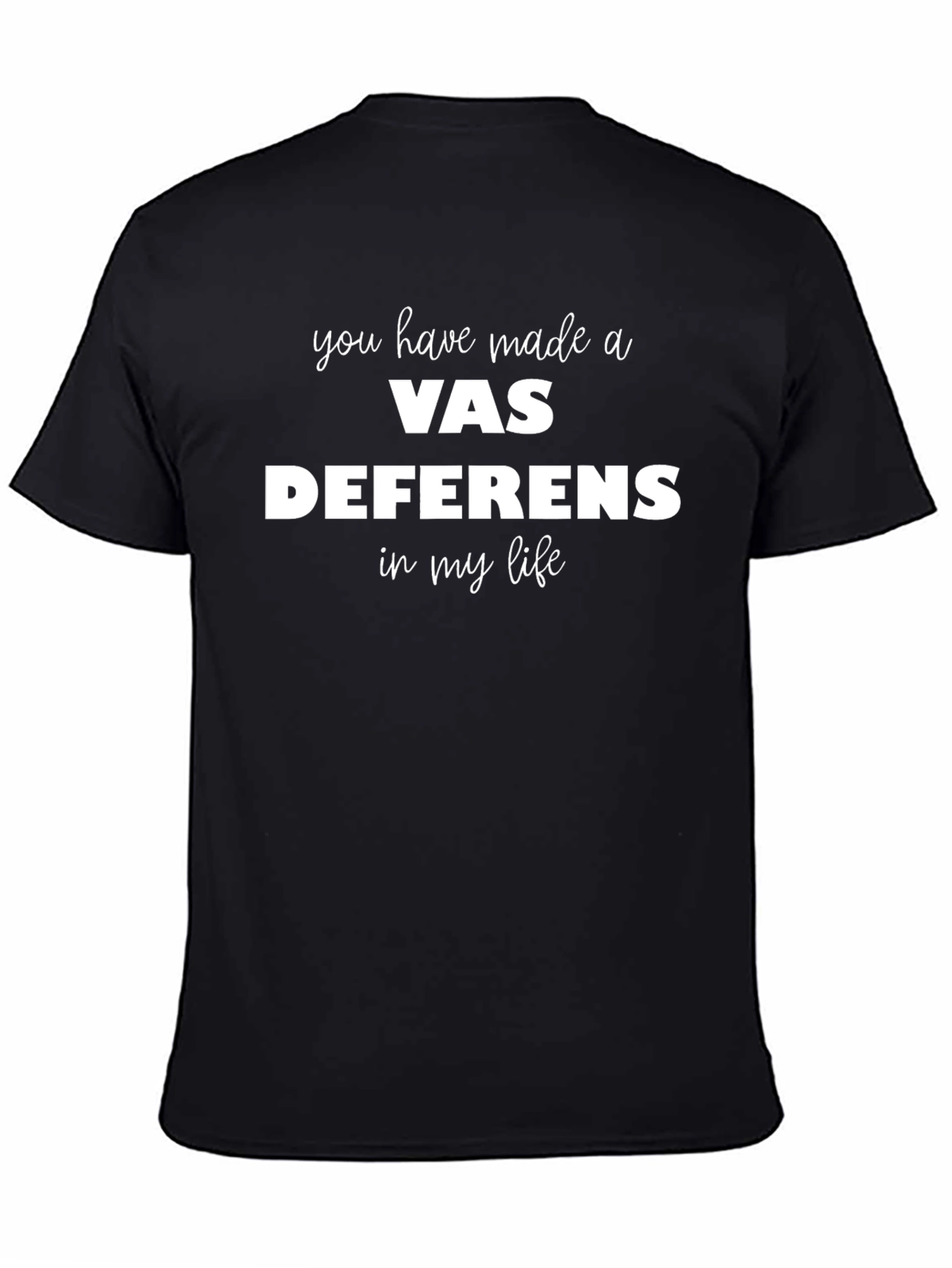 Vas Deferens Funny T-Shirt Black