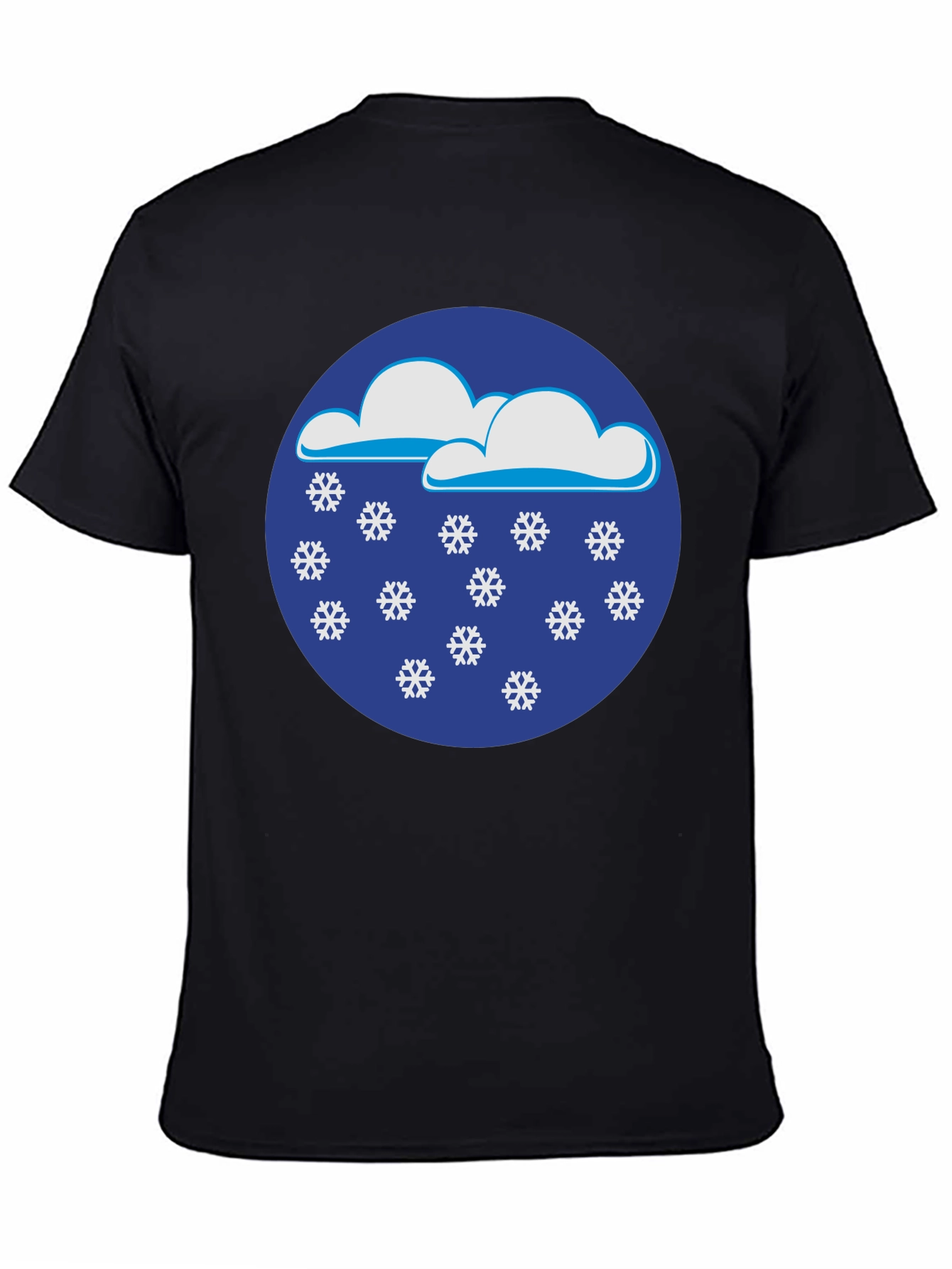 Snowy Day Black T-Shirt