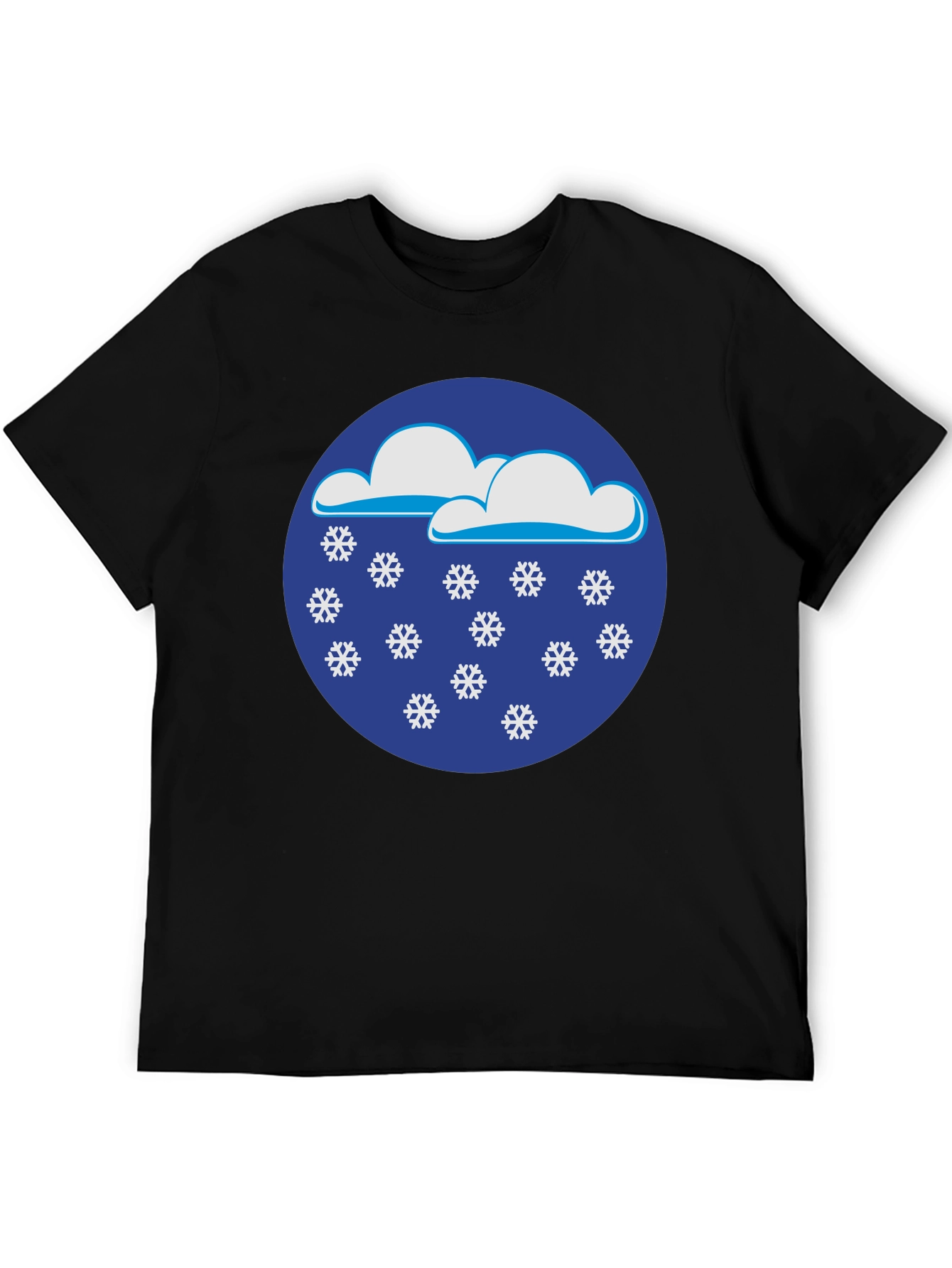 Snowy Day Black T-Shirt