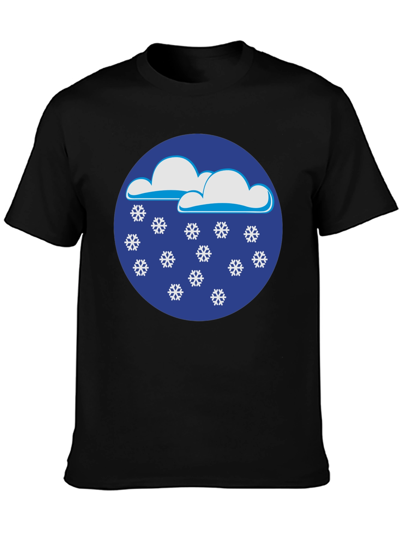 Snowy Day Black T-Shirt