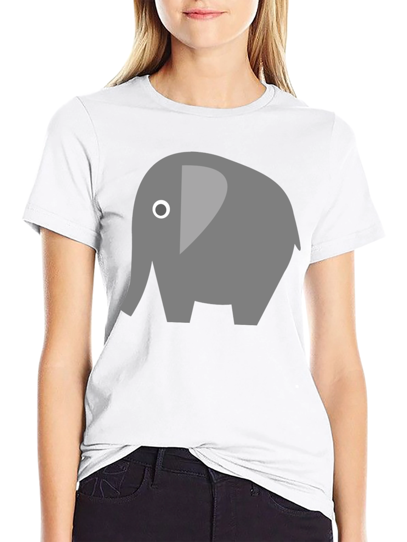Elephant Graphic Tee - Soft Cotton Blend Casual Style