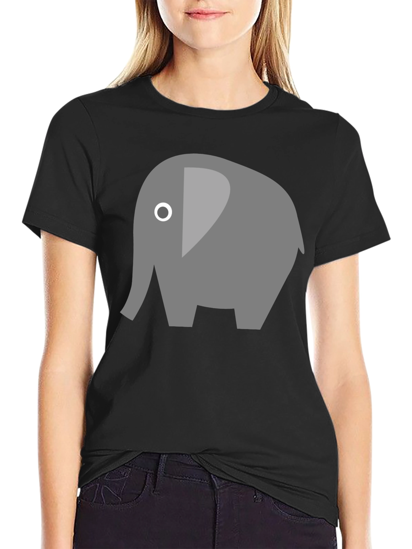 Elephant Graphic Tee - Soft Cotton Blend Casual Style