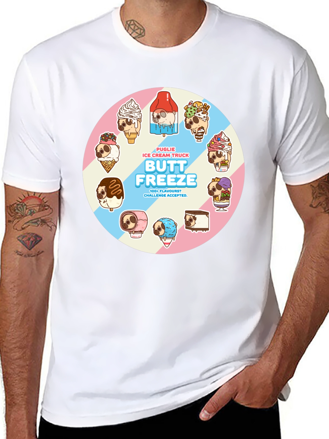 Butt Freeze Puglie Ice Cream Truck T-Shirt