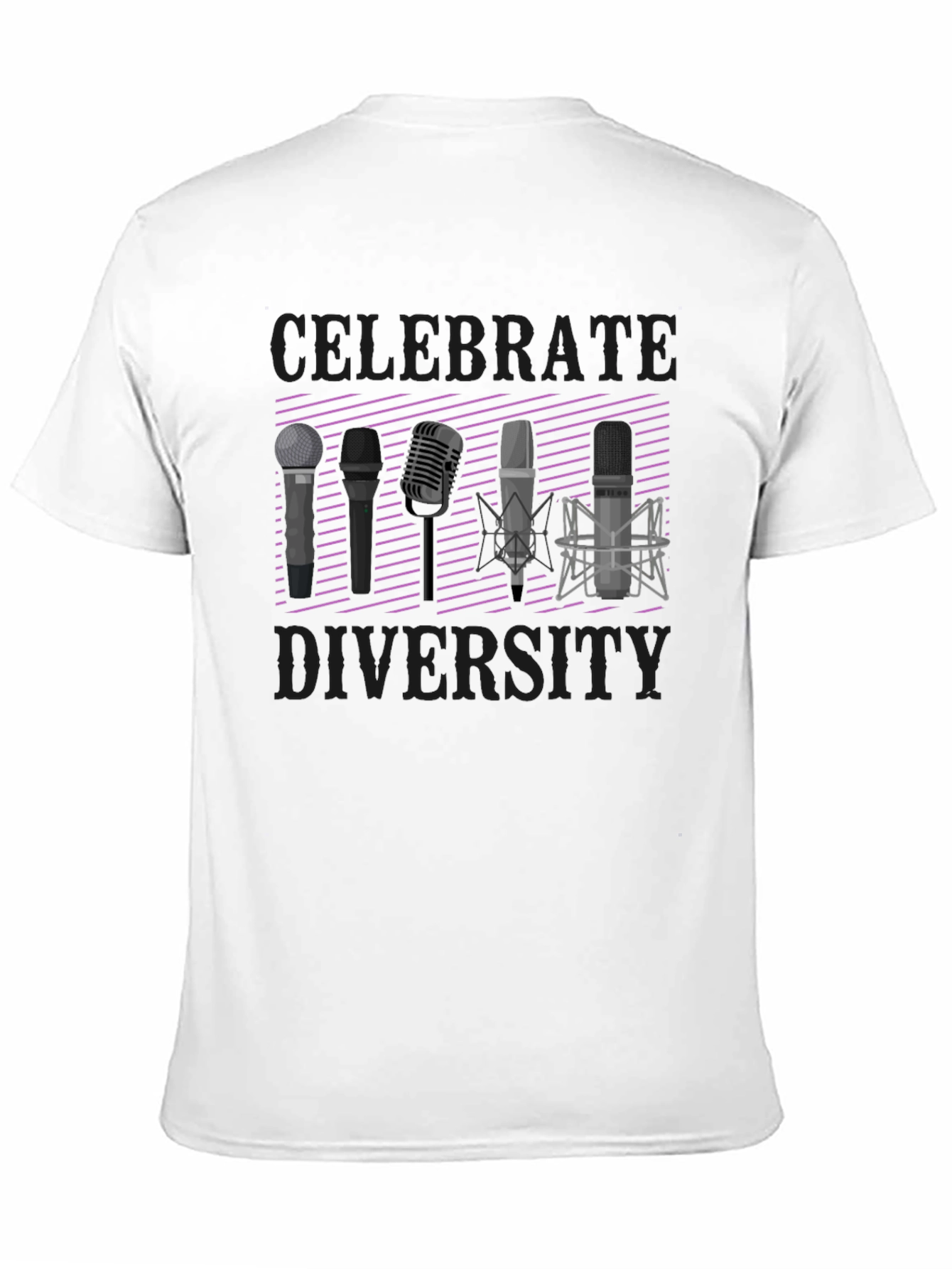 Celebrate Diversity T-Shirt: Microphone Graphic Tee