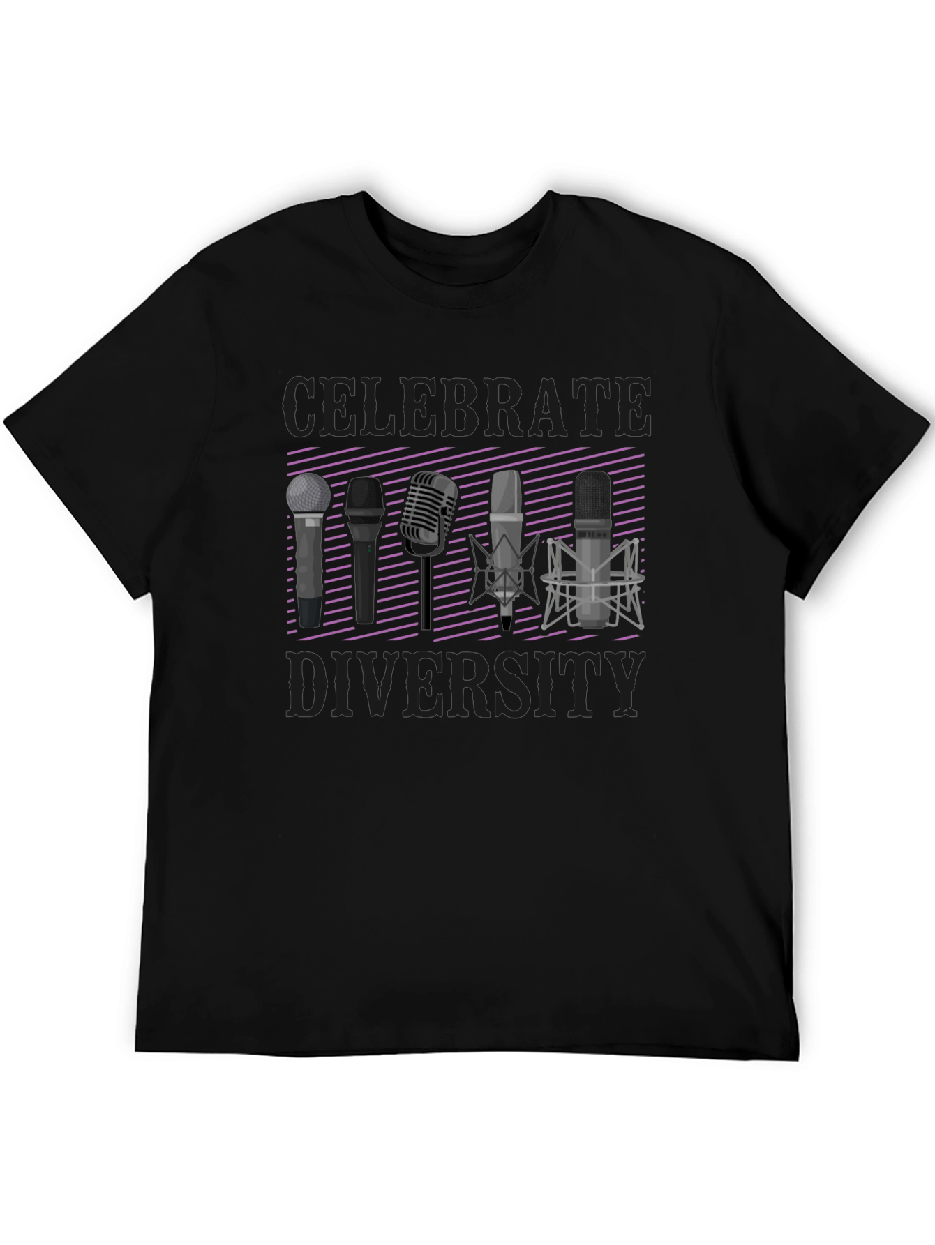 Celebrate Diversity T-Shirt: Microphone Graphic Tee