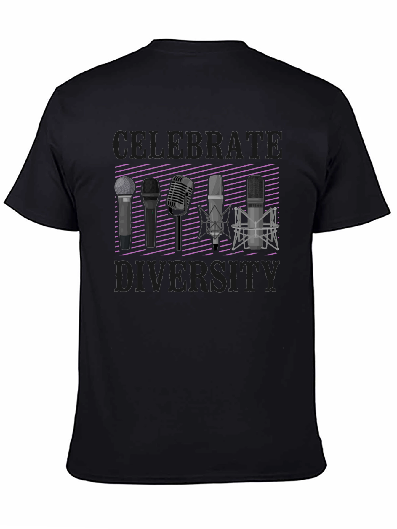Celebrate Diversity T-Shirt: Microphone Graphic Tee