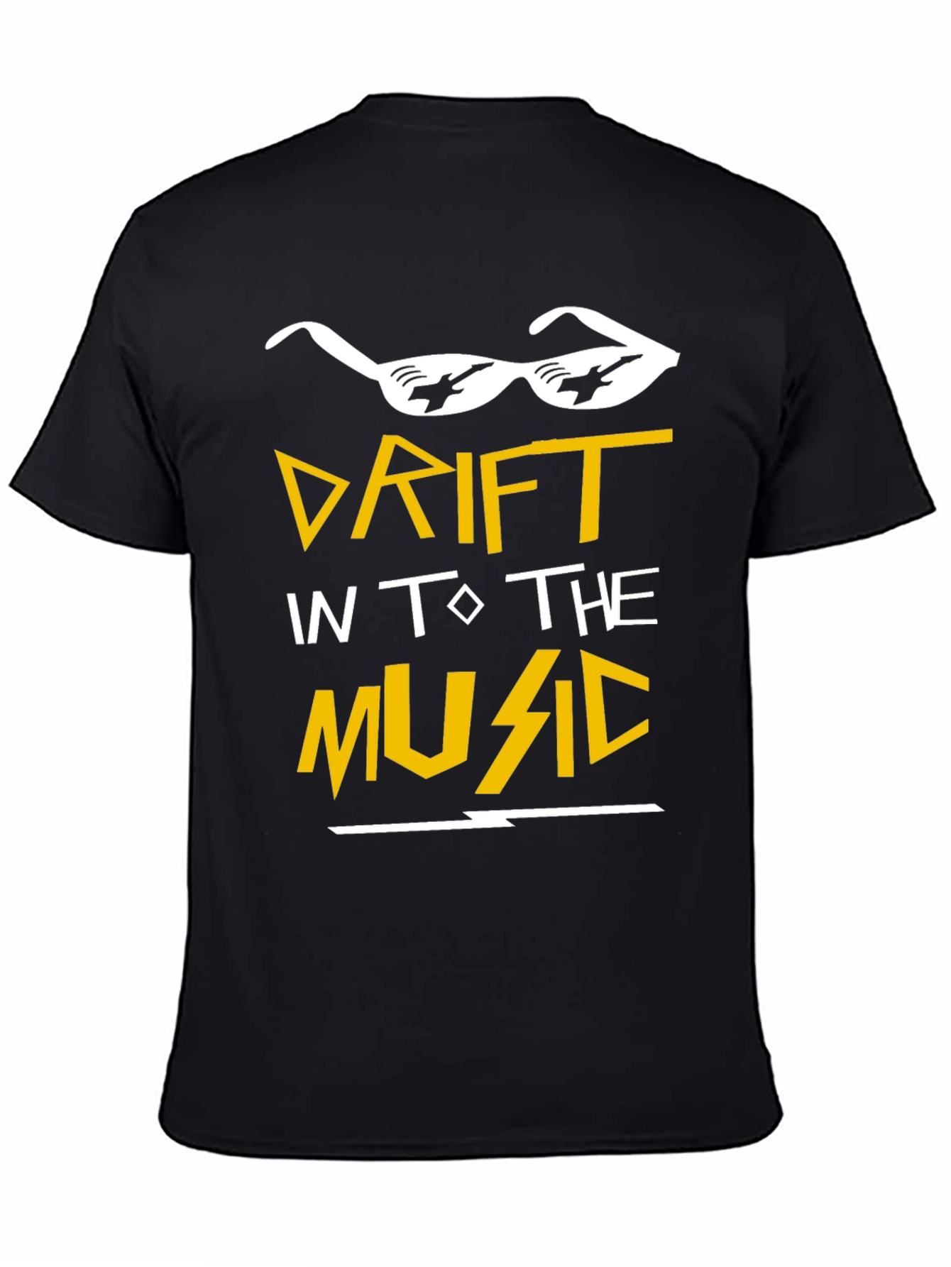 Drift Into the Music Graphic Tee - Black