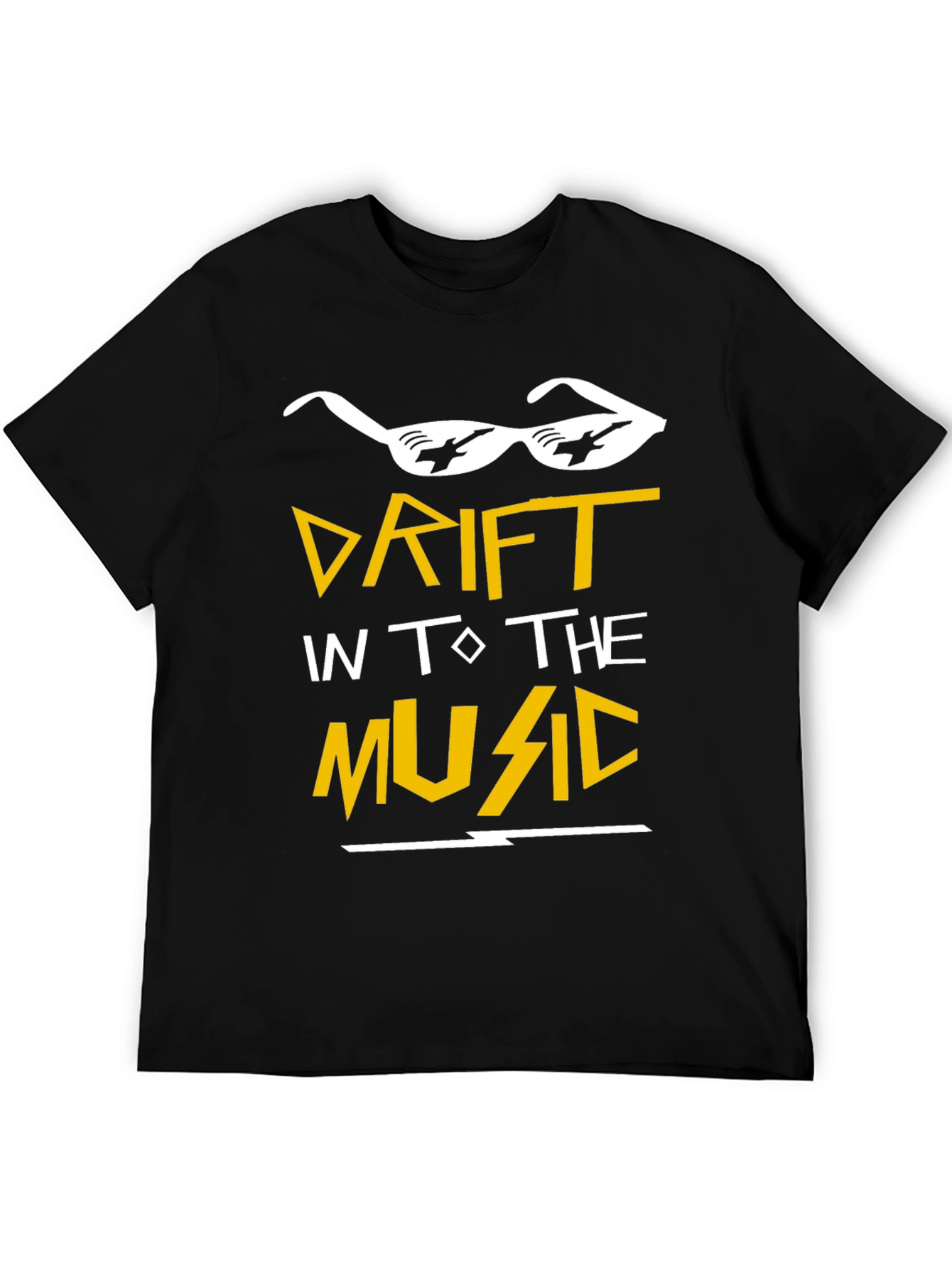 Drift Into the Music Graphic Tee - Black