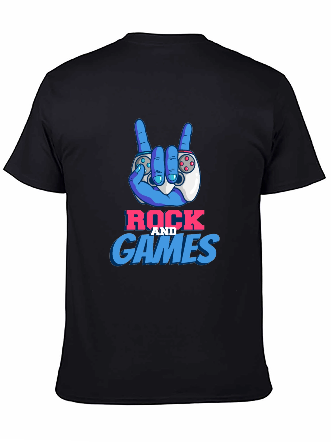 Rock and Games Black T-Shirt