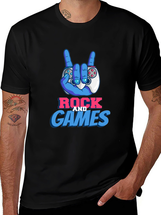 Rock and Games Black T-Shirt