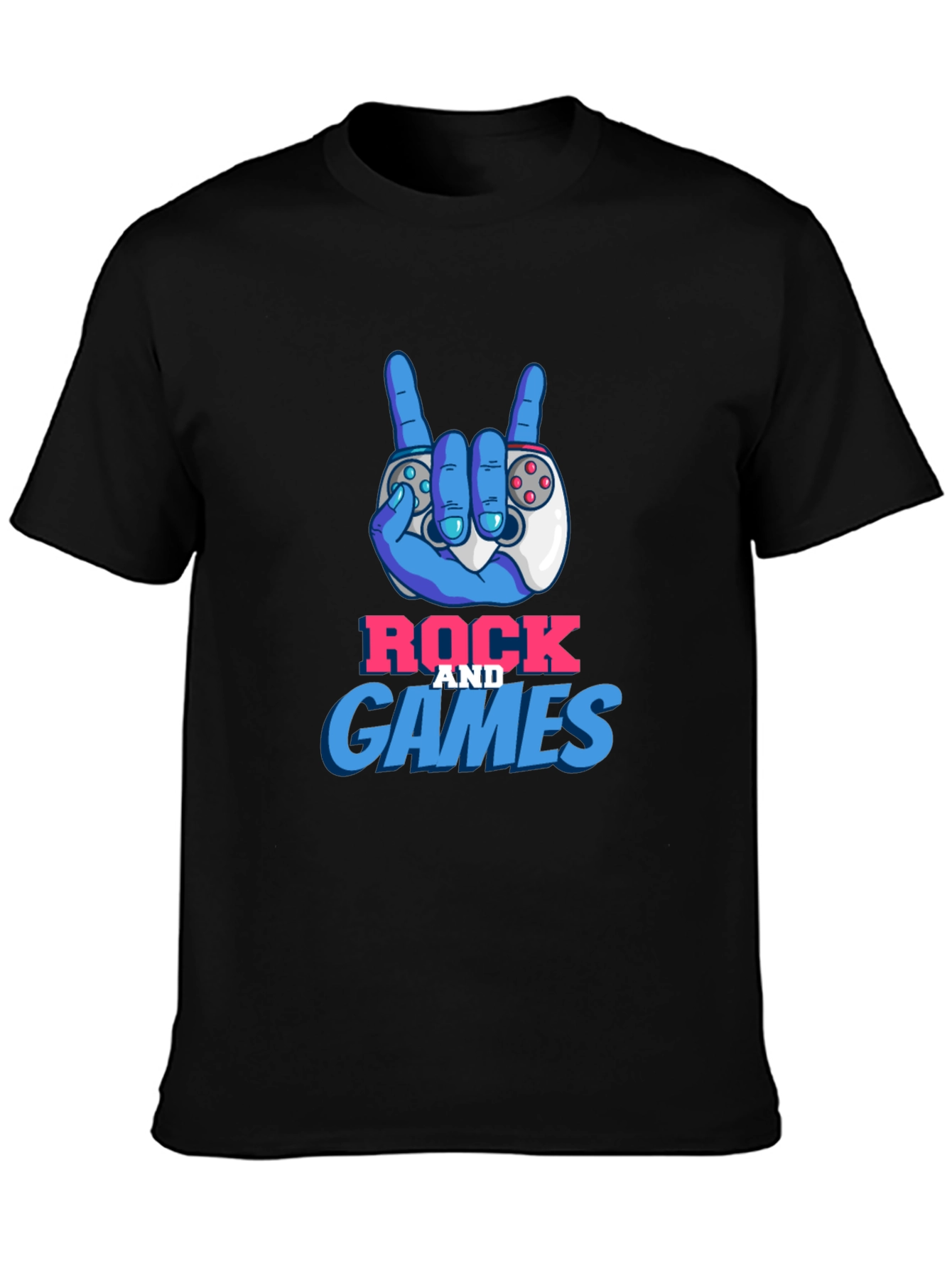 Rock and Games Black T-Shirt