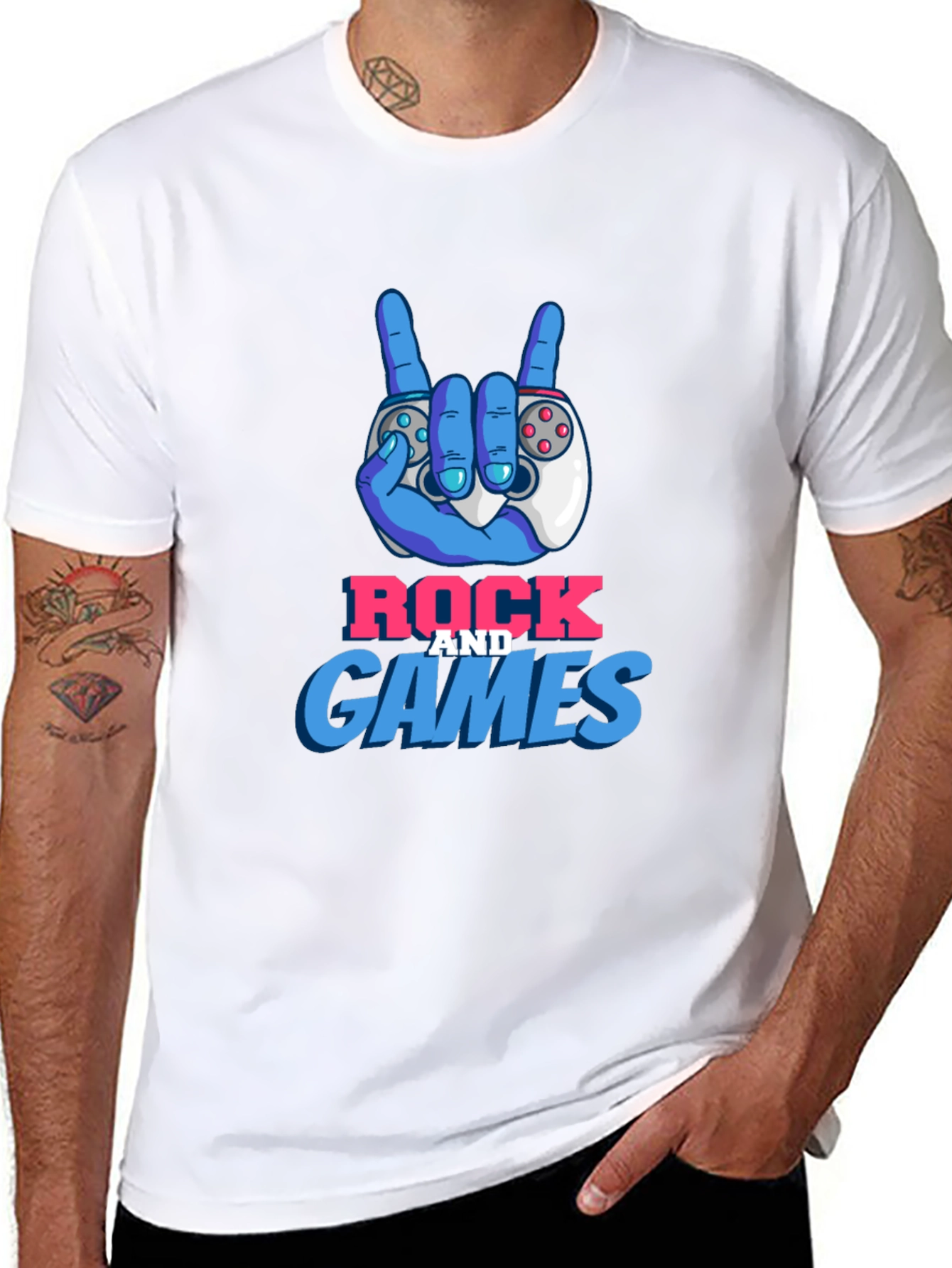Rock and Games Black T-Shirt