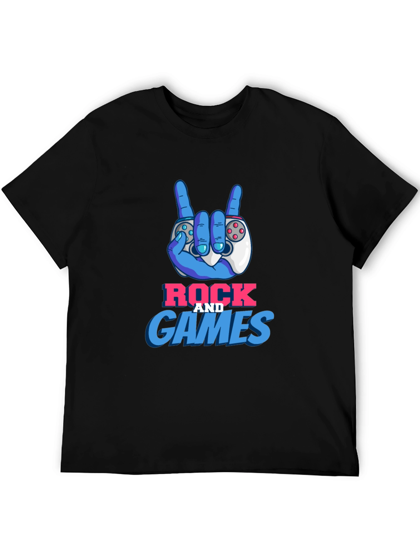 Rock and Games Black T-Shirt