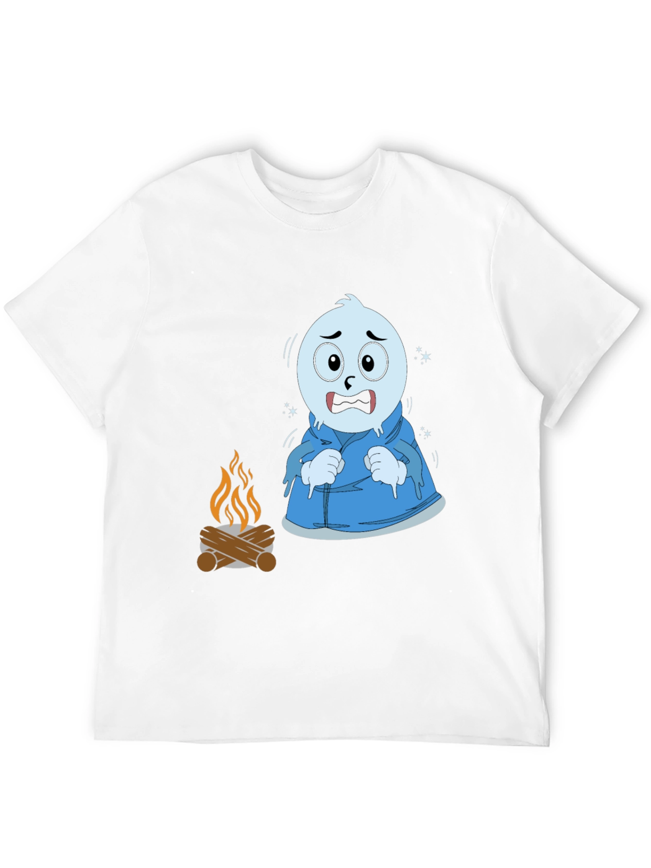 Funny Cold Cartoon Character T-Shirt