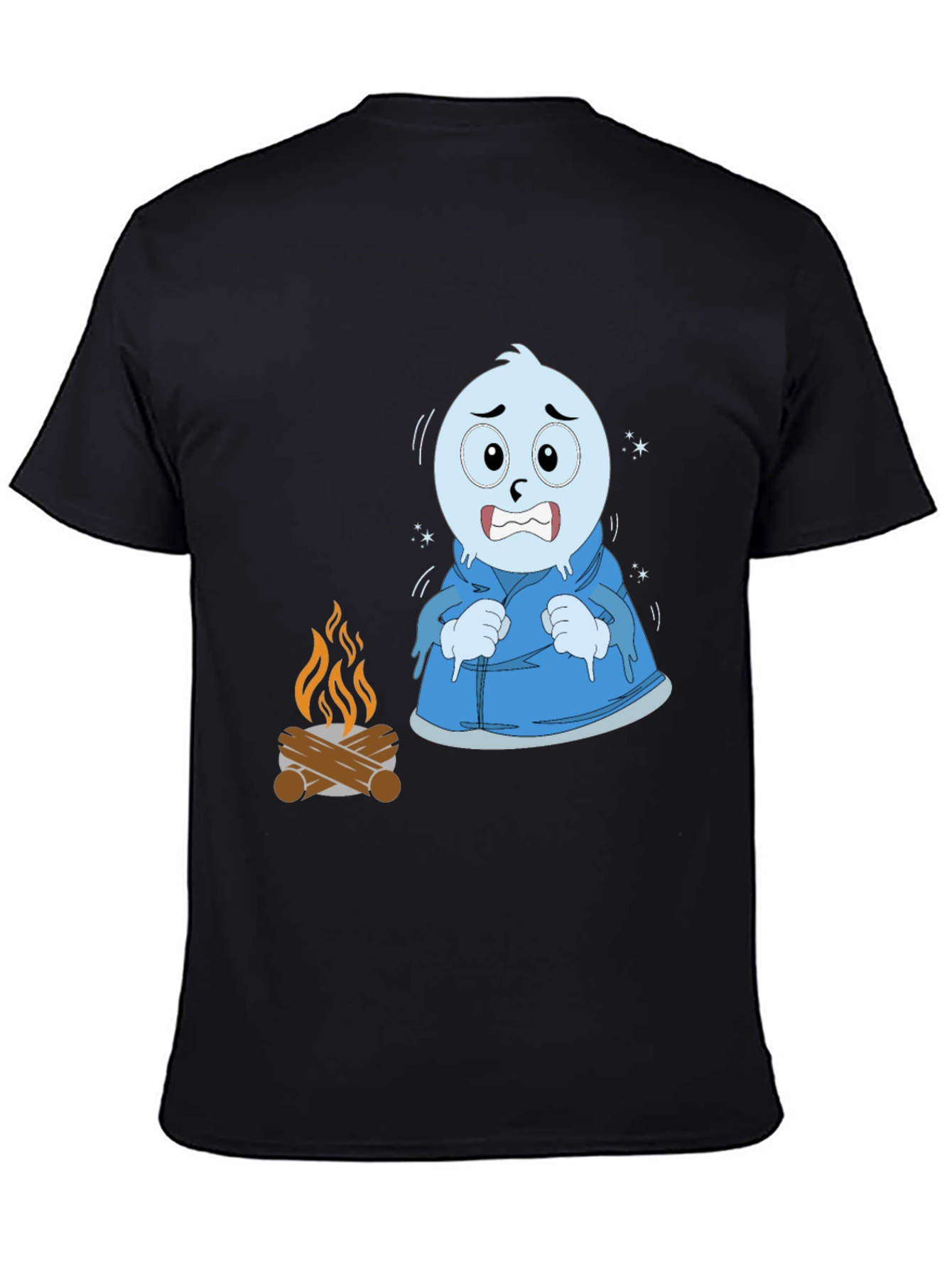 Funny Cold Cartoon Character T-Shirt