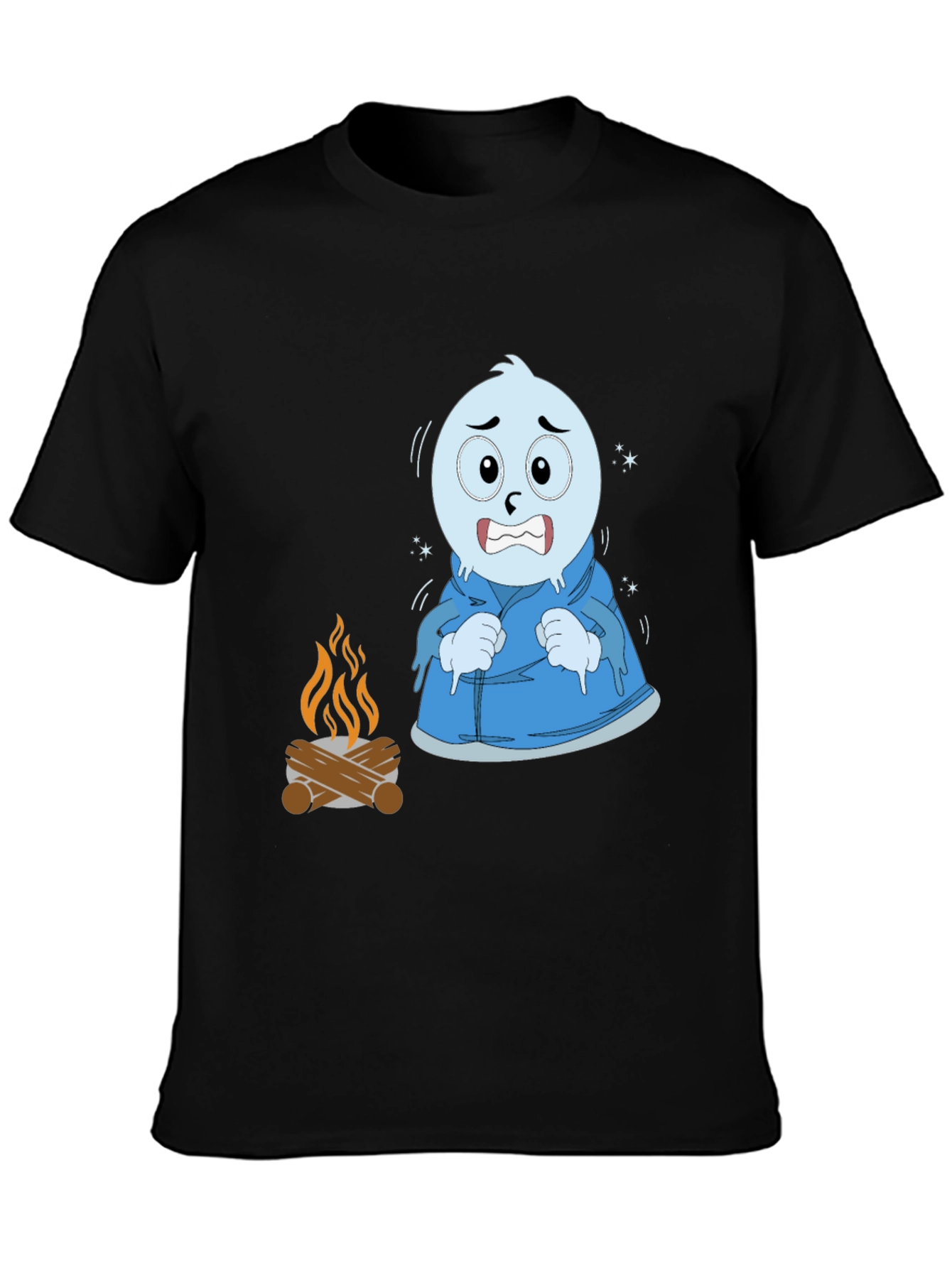 Funny Cold Cartoon Character T-Shirt