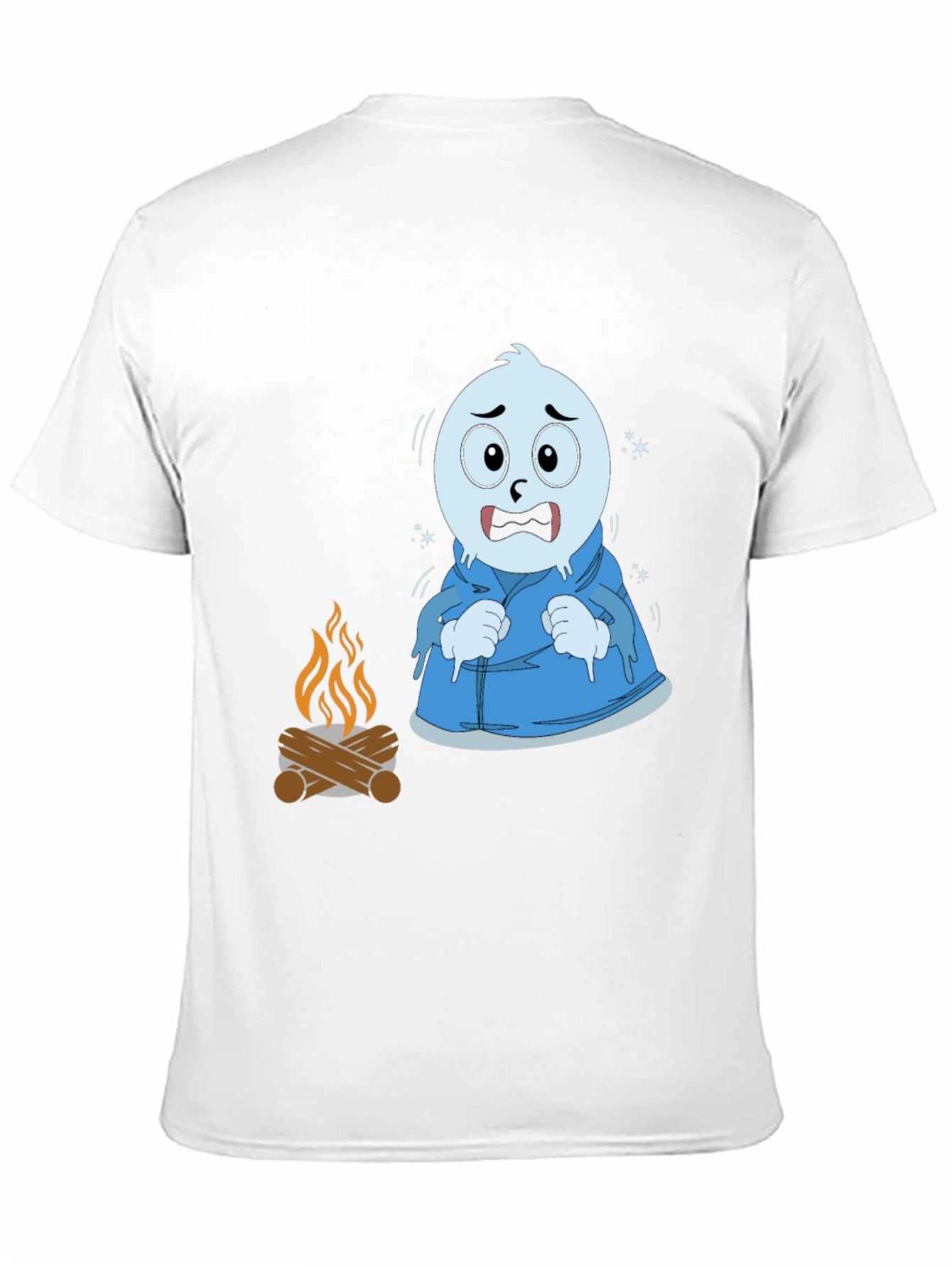 Funny Cold Cartoon Character T-Shirt