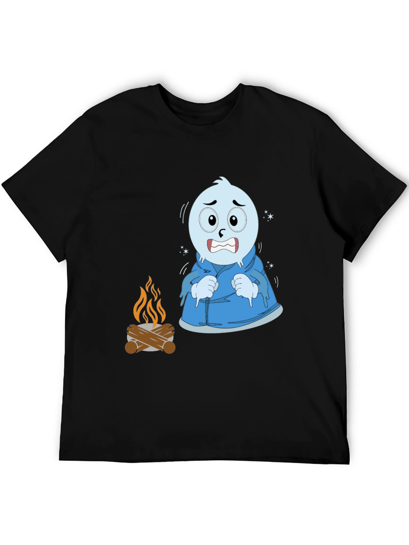 Funny Cold Cartoon Character T-Shirt
