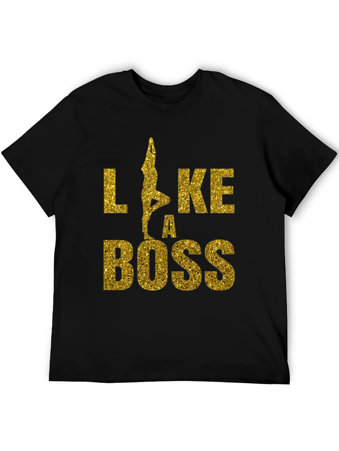 Yoga Like a Boss Tee - Black Graphic T-Shirt