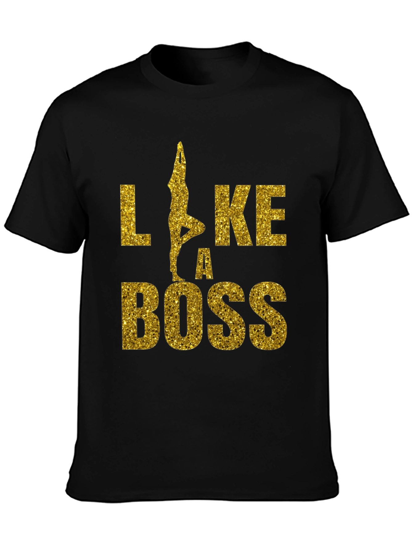 Yoga Like a Boss Tee - Black Graphic T-Shirt