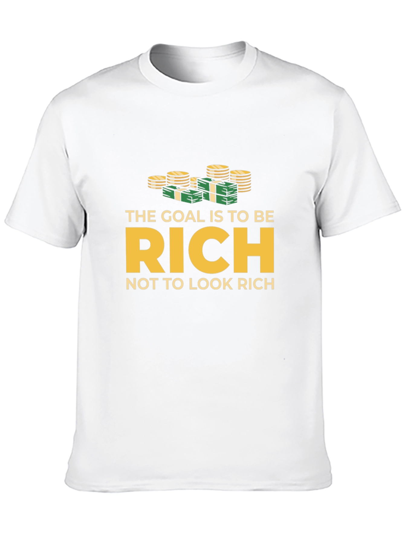 Goal is to be Rich Black Graphic T-Shirt