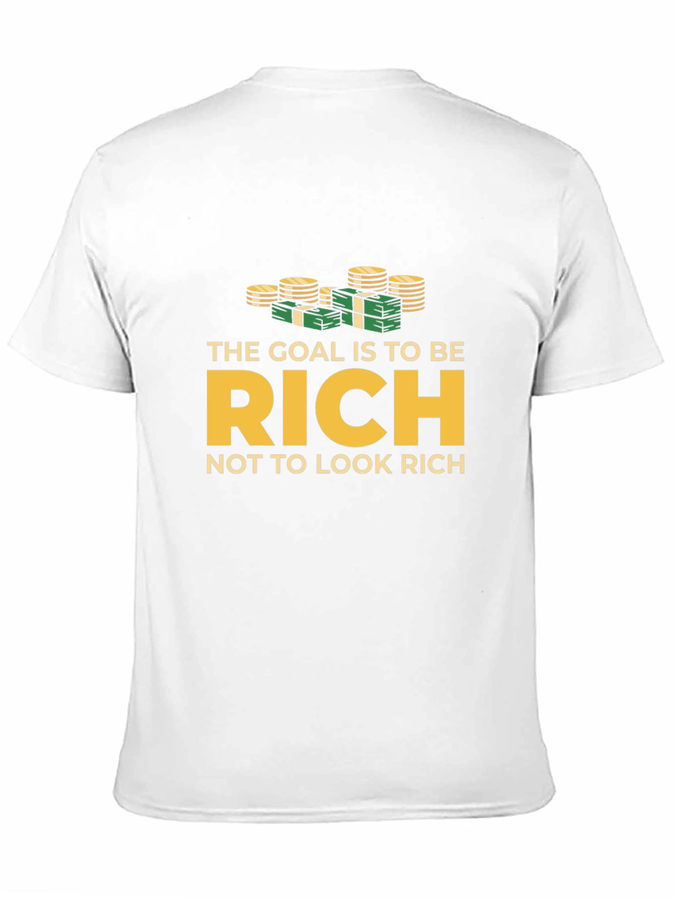 Goal is to be Rich Black Graphic T-Shirt