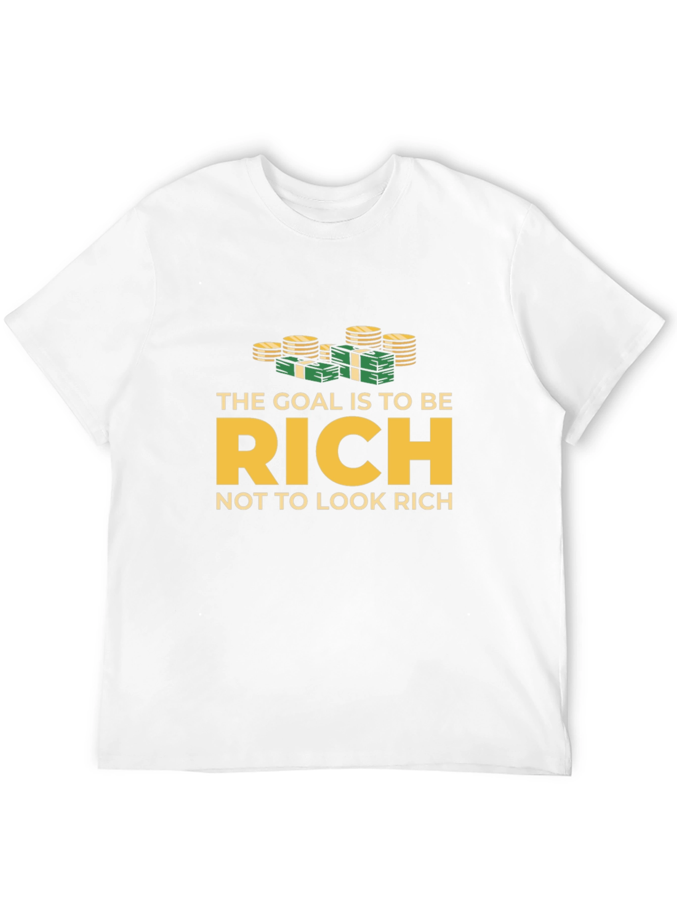 Goal is to be Rich Black Graphic T-Shirt