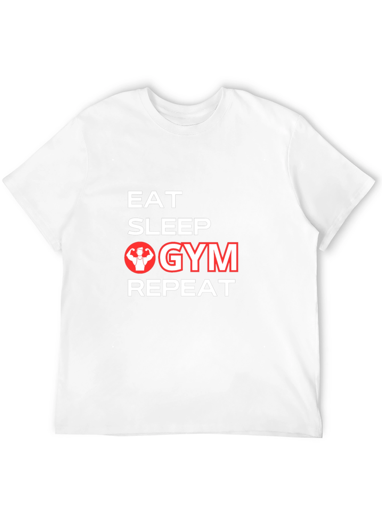 Eat Sleep Gym Repeat Graphic T-Shirt