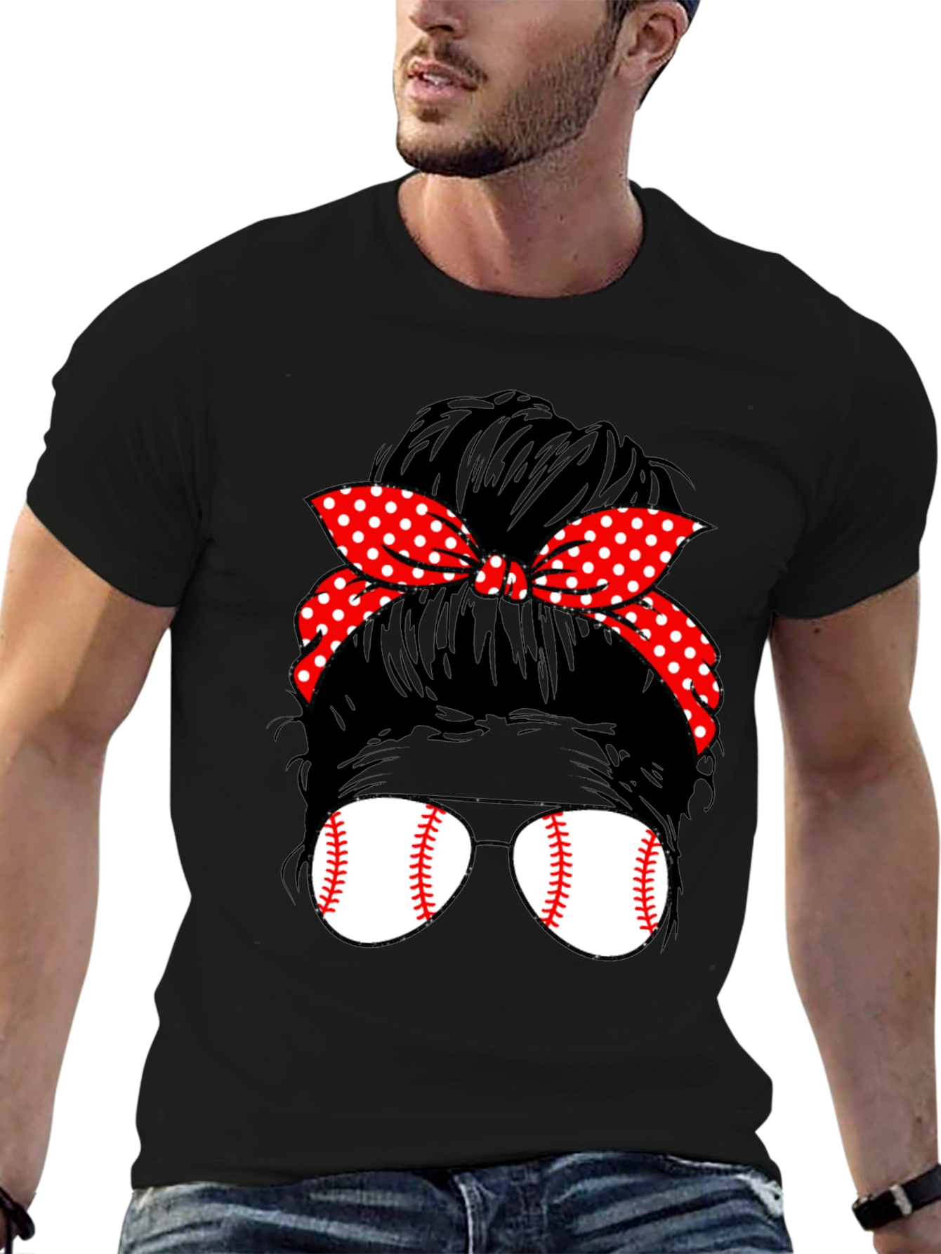 Baseball Mom Bun Graphic Tee
