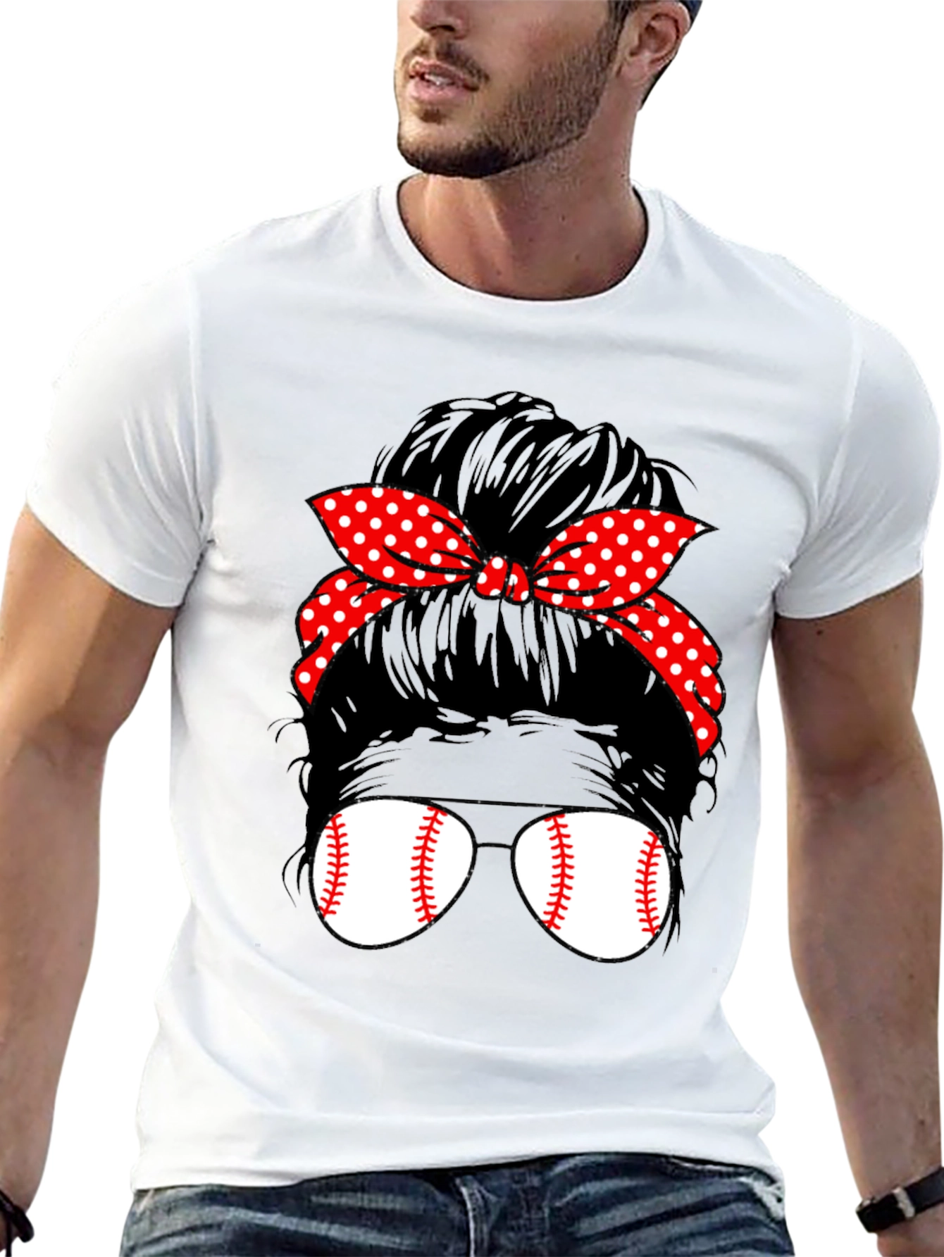 Baseball Mom Bun Graphic Tee