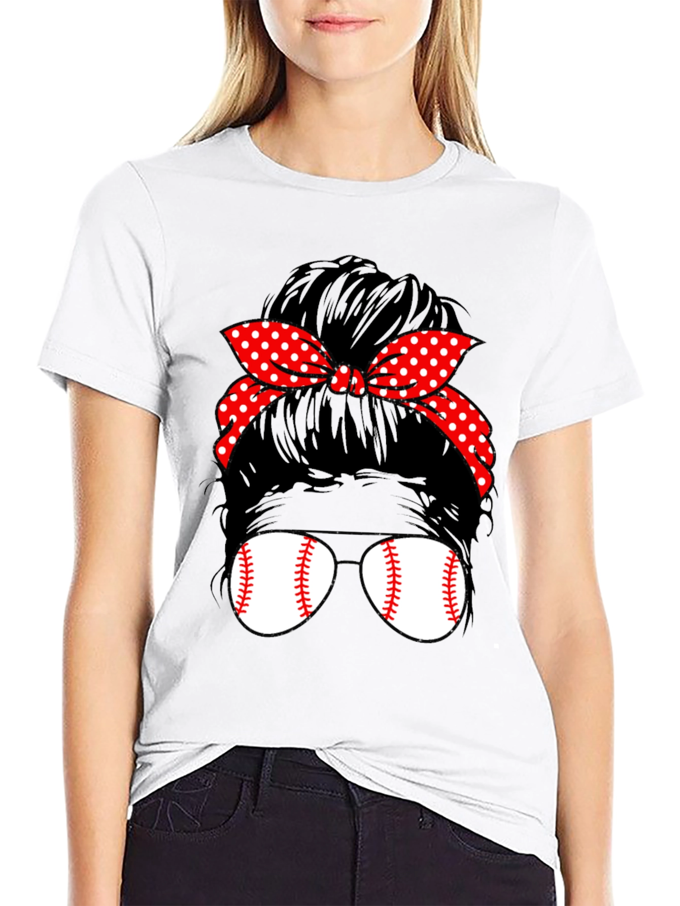 Baseball Mom Bun Graphic Tee