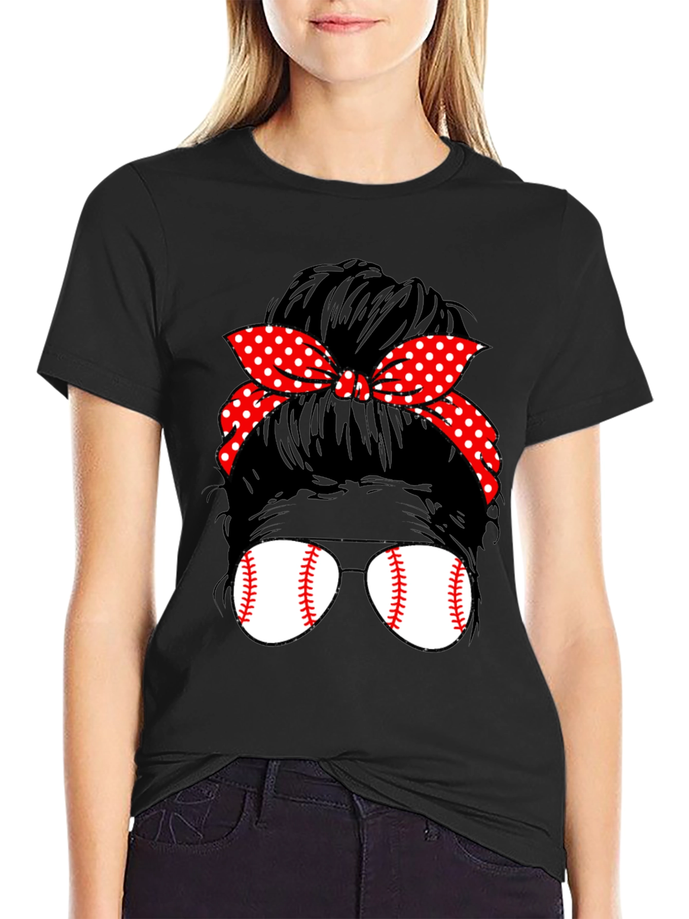 Baseball Mom Bun Graphic Tee