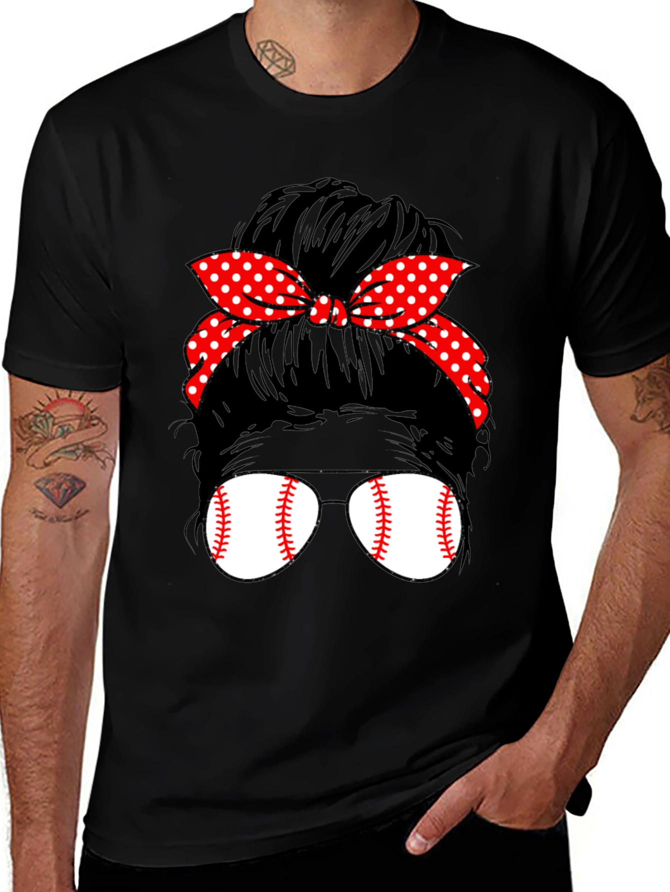 Baseball Mom Bun Graphic Tee