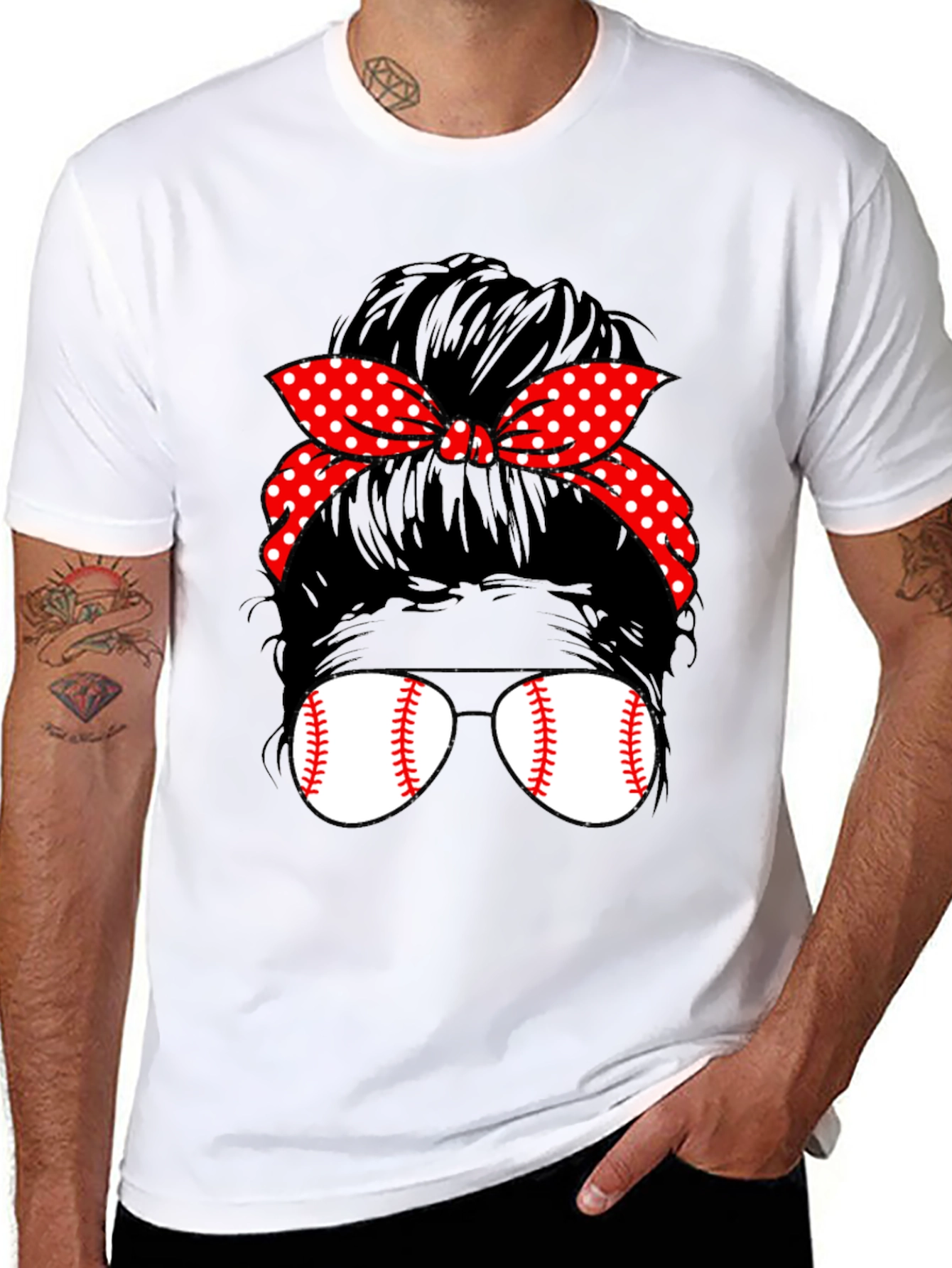 Baseball Mom Bun Graphic Tee
