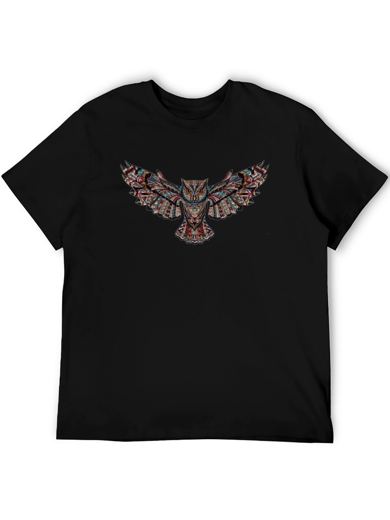Black Owl Print Graphic Tee