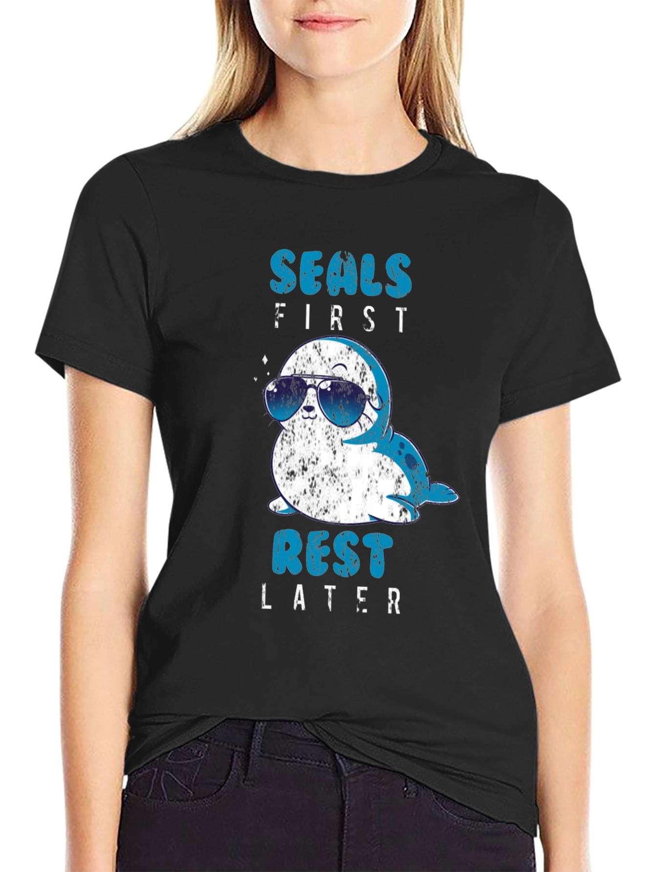 Seals First Rest Later Graphic T-Shirt