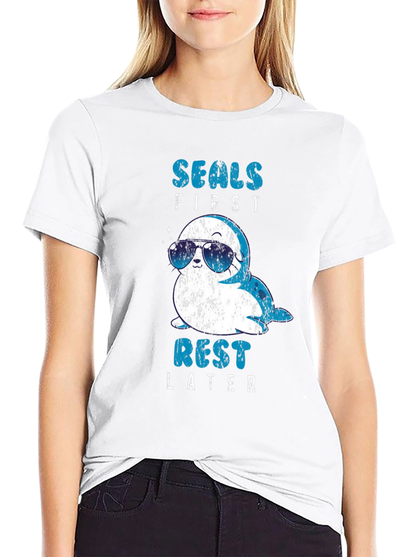 Seals First Rest Later Graphic T-Shirt