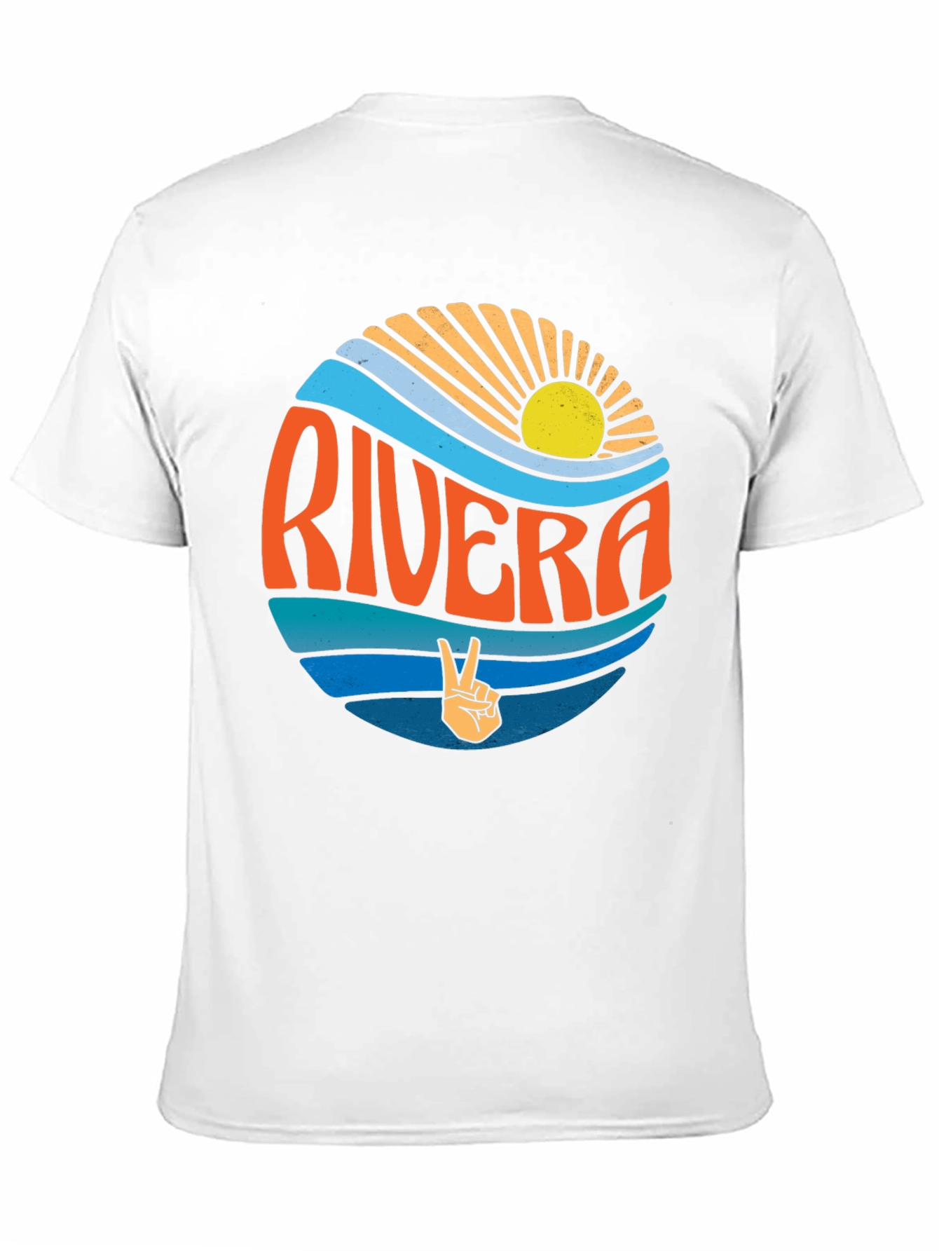 Rivera Retro Sunset Peace Sign T-Shirt