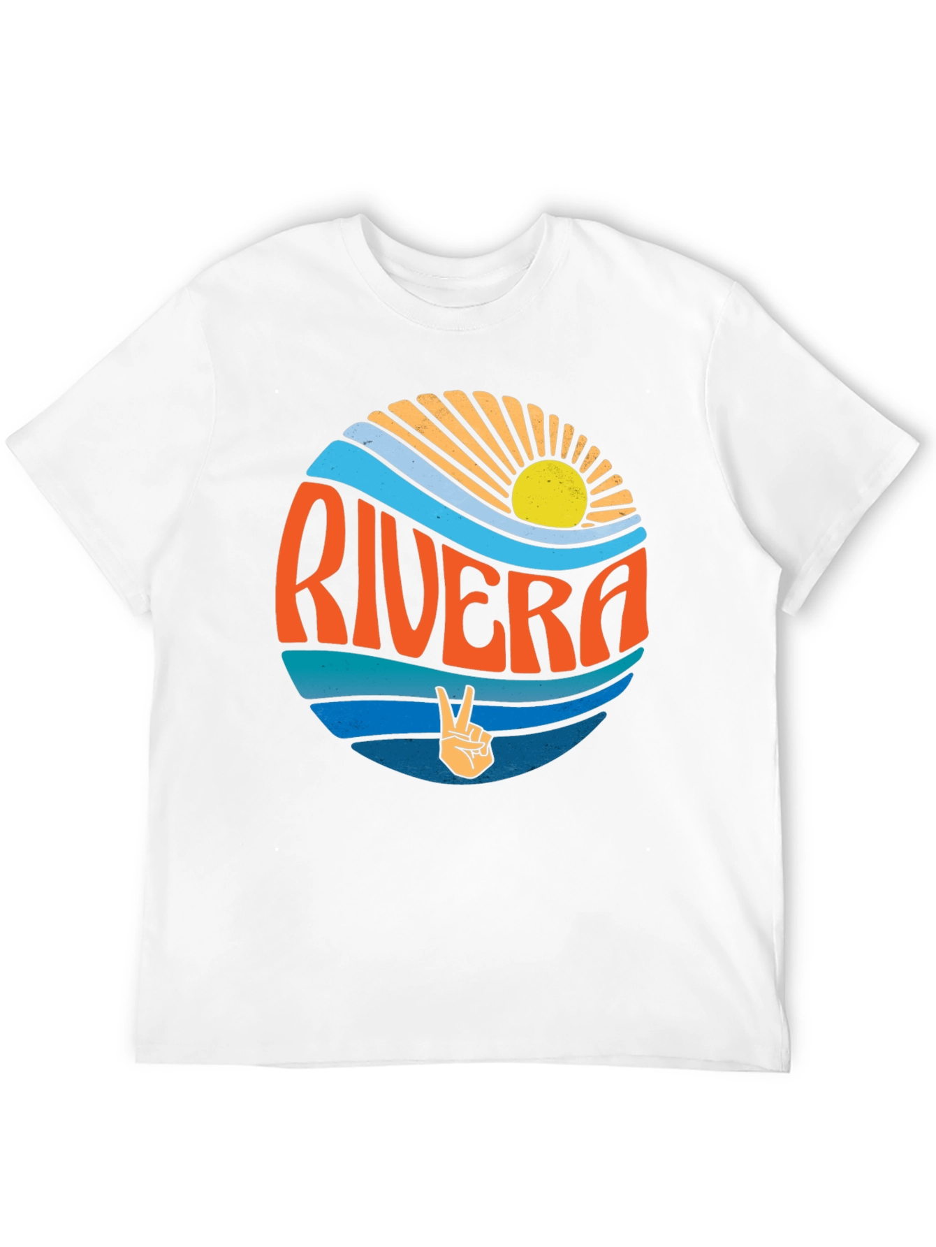 Rivera Retro Sunset Peace Sign T-Shirt