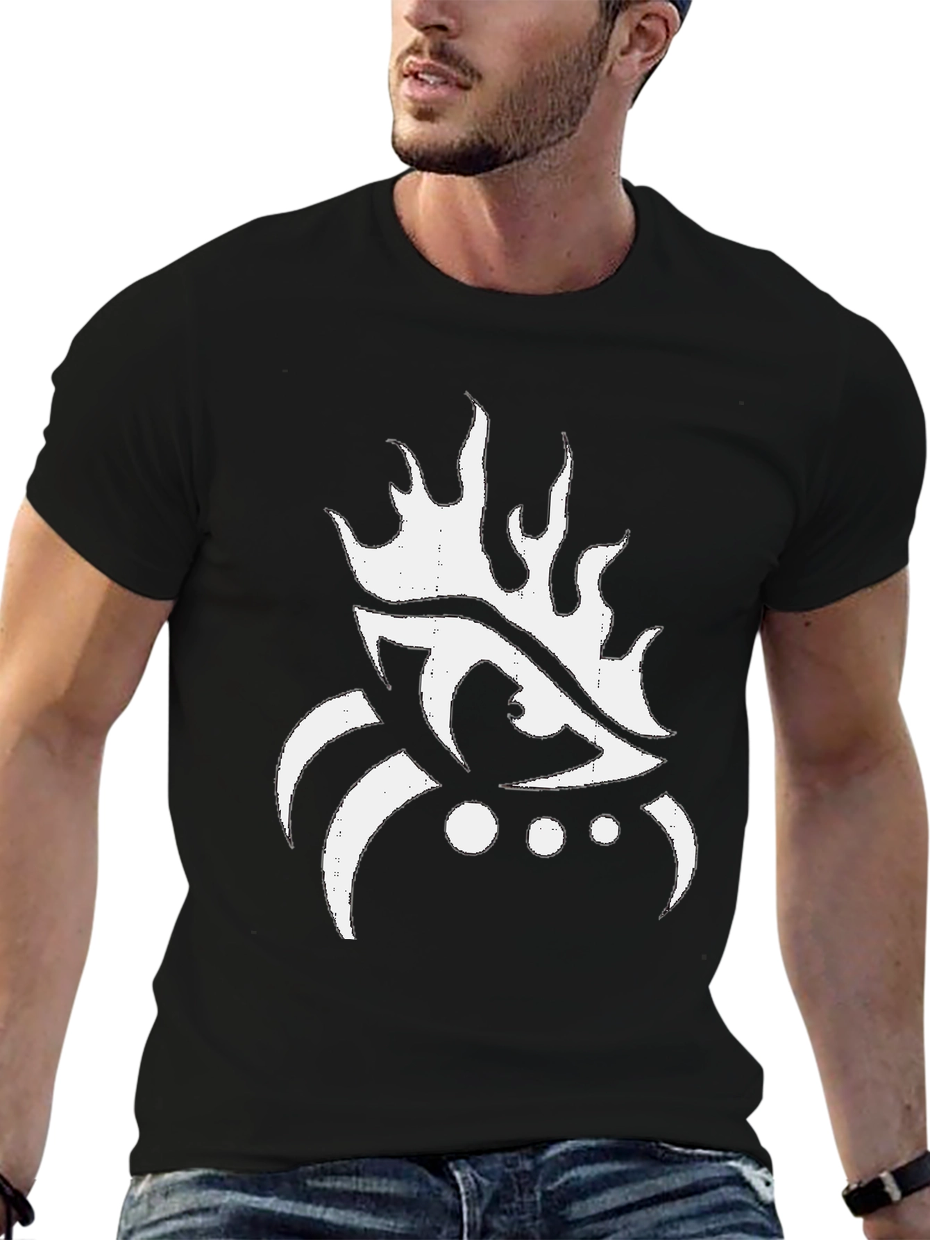 Eye Flame Graphic Black T-Shirt