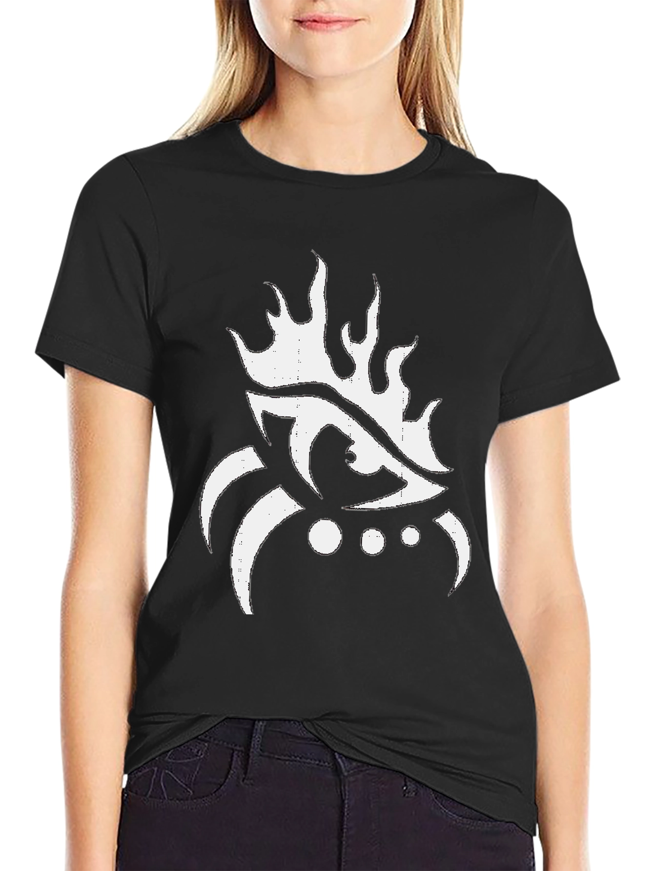 Eye Flame Graphic Black T-Shirt