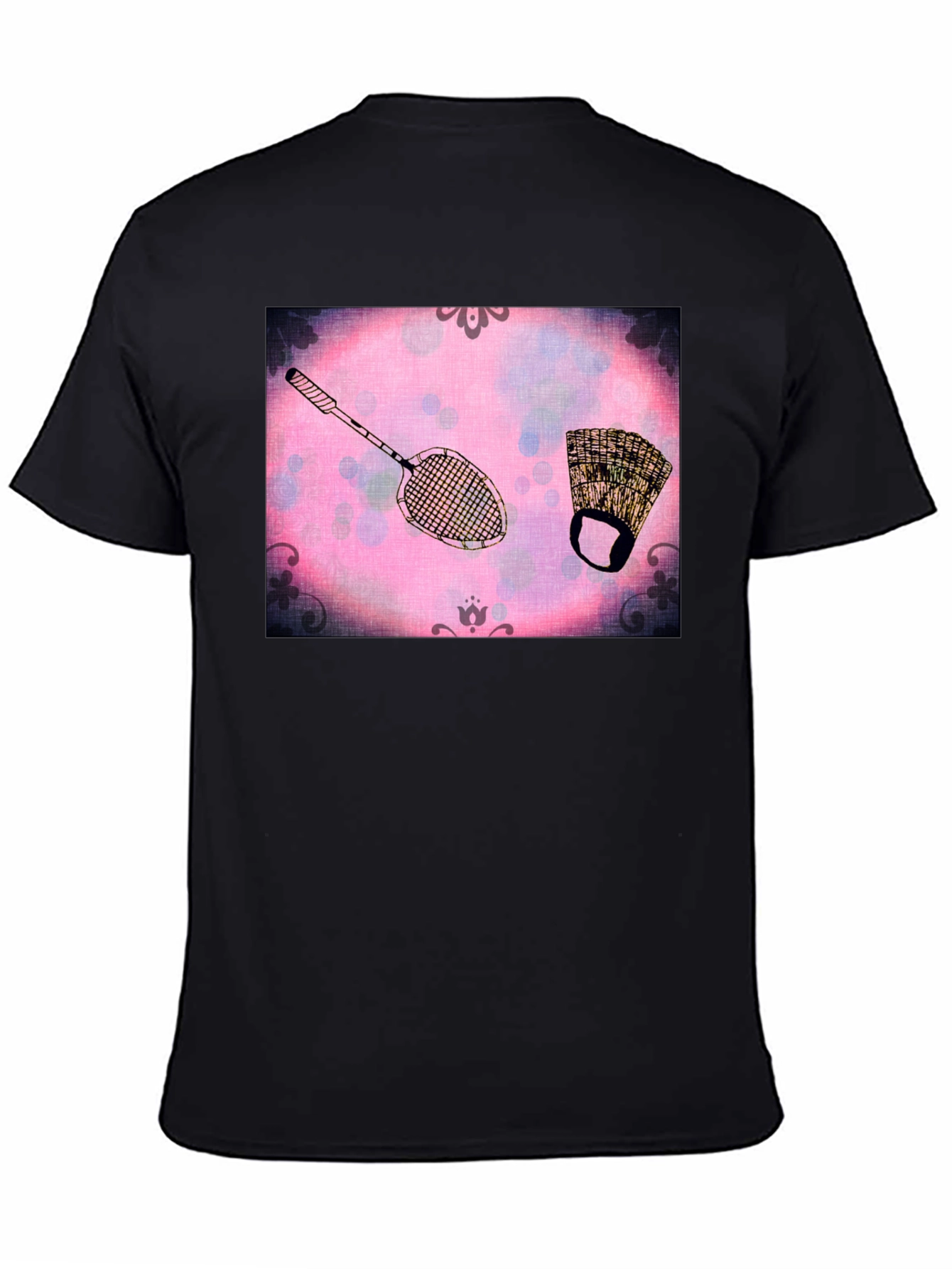 Retro Badminton & Gear Graphic T-Shirt