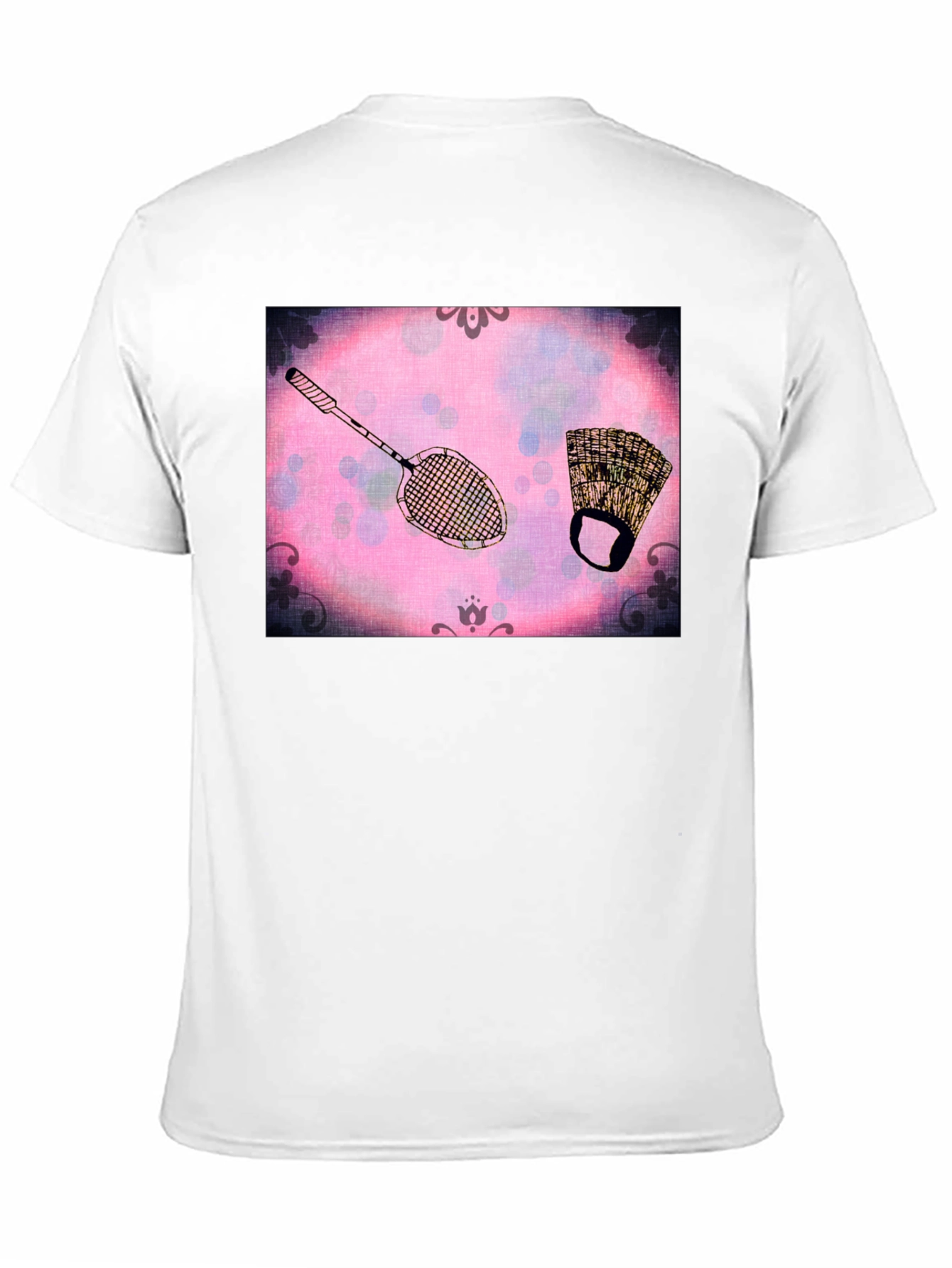 Retro Badminton & Gear Graphic T-Shirt
