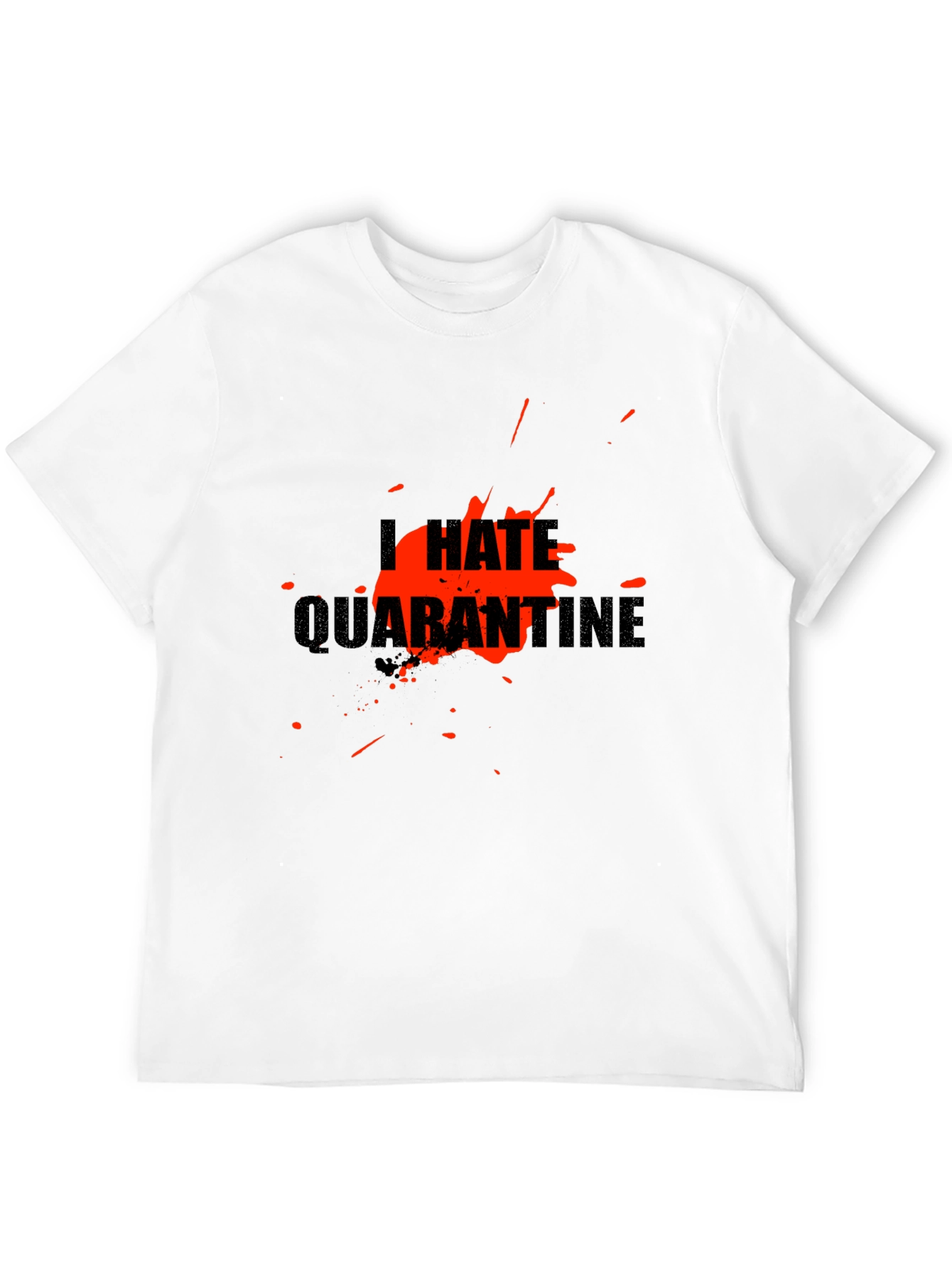 I Hate Quarantine Graphic T-Shirt - Black