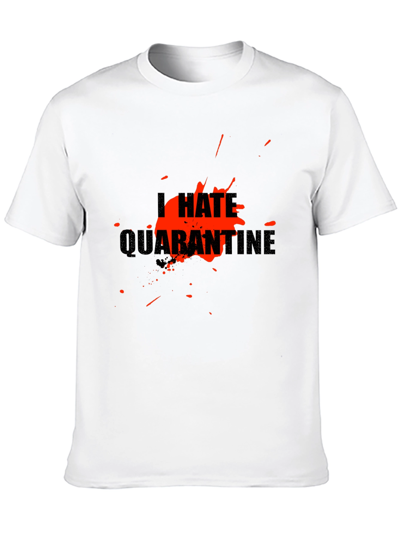I Hate Quarantine Graphic T-Shirt - Black
