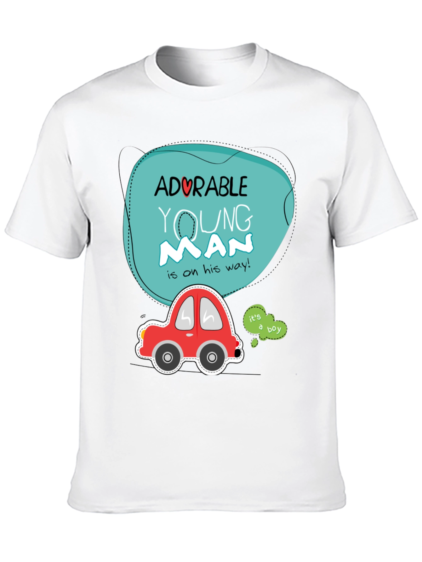 Adorable Young Man Baby Shower T-Shirt