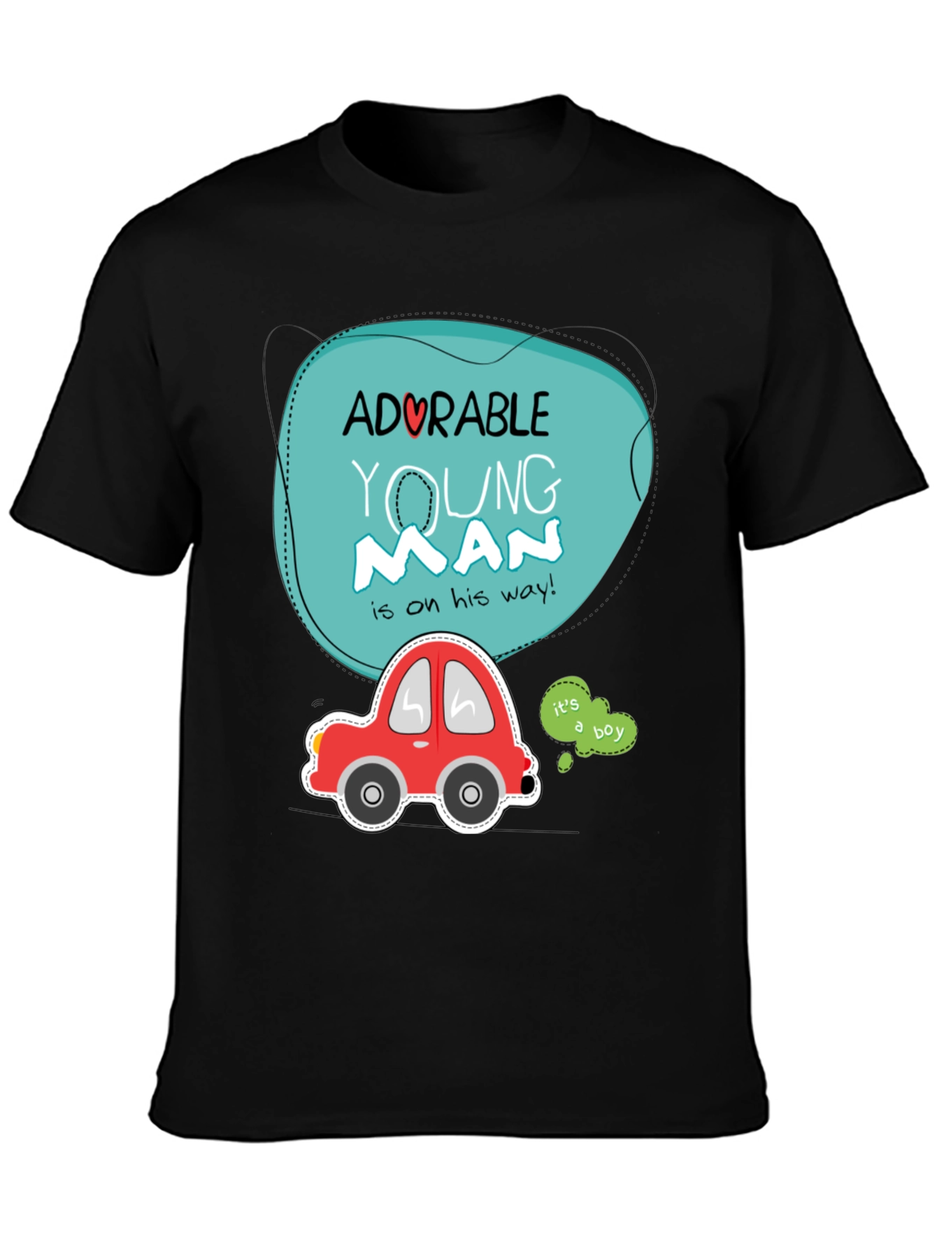 Adorable Young Man Baby Shower T-Shirt